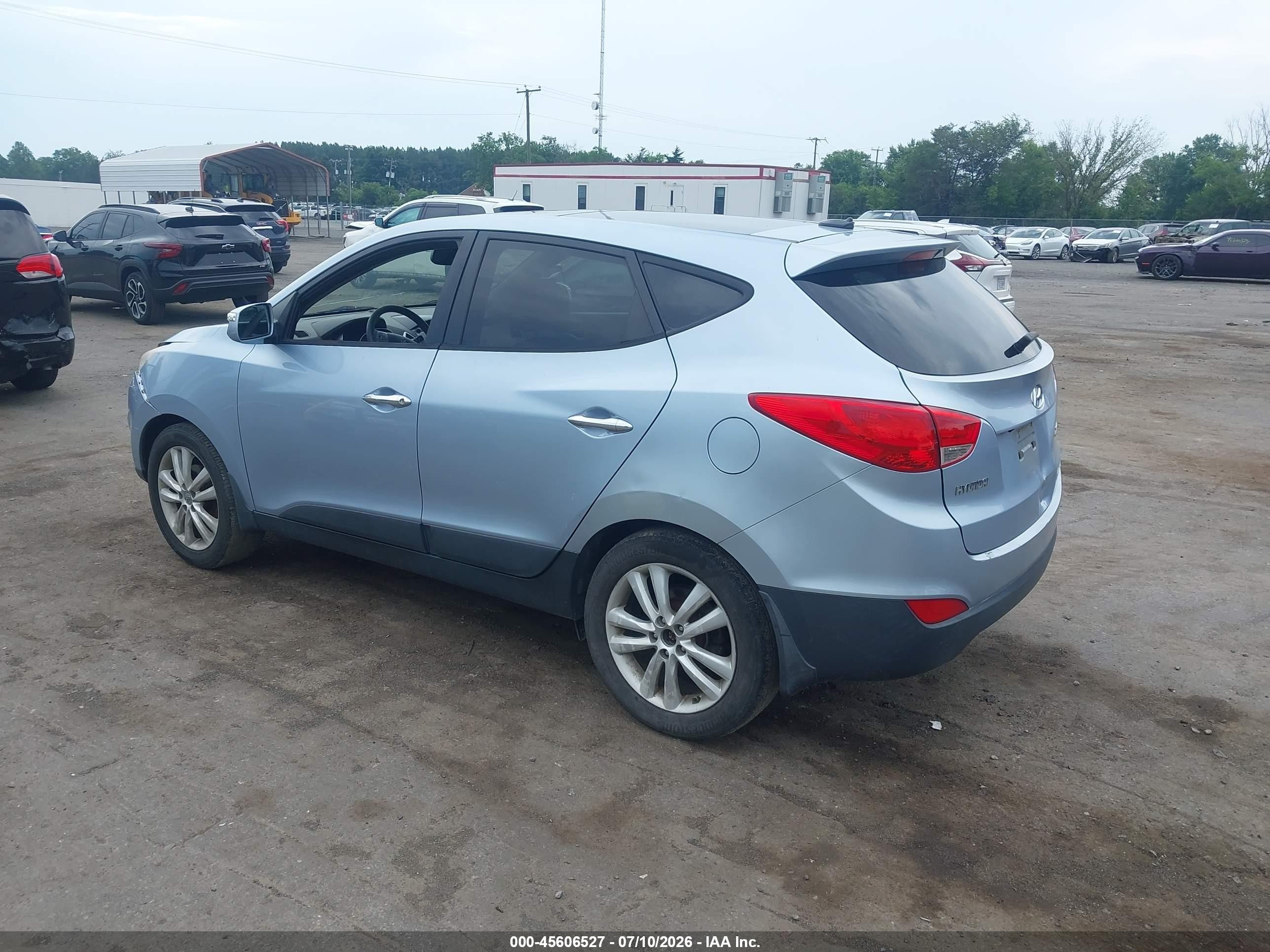 2012 Hyundai Tucson Limited Light Blue vin: KM8JUCAC5CU383414