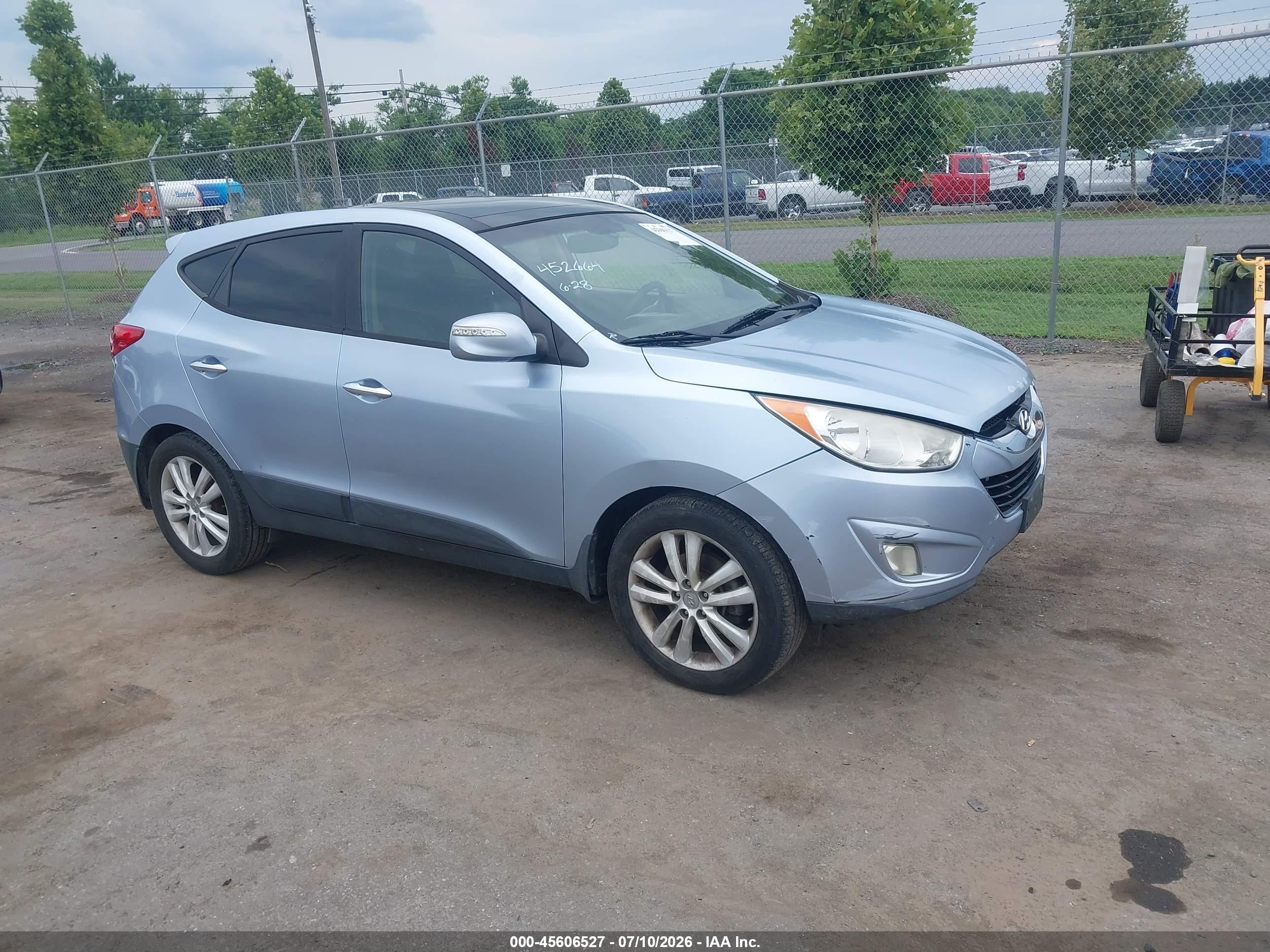 2012 Hyundai Tucson Limited Light Blue vin: KM8JUCAC5CU383414
