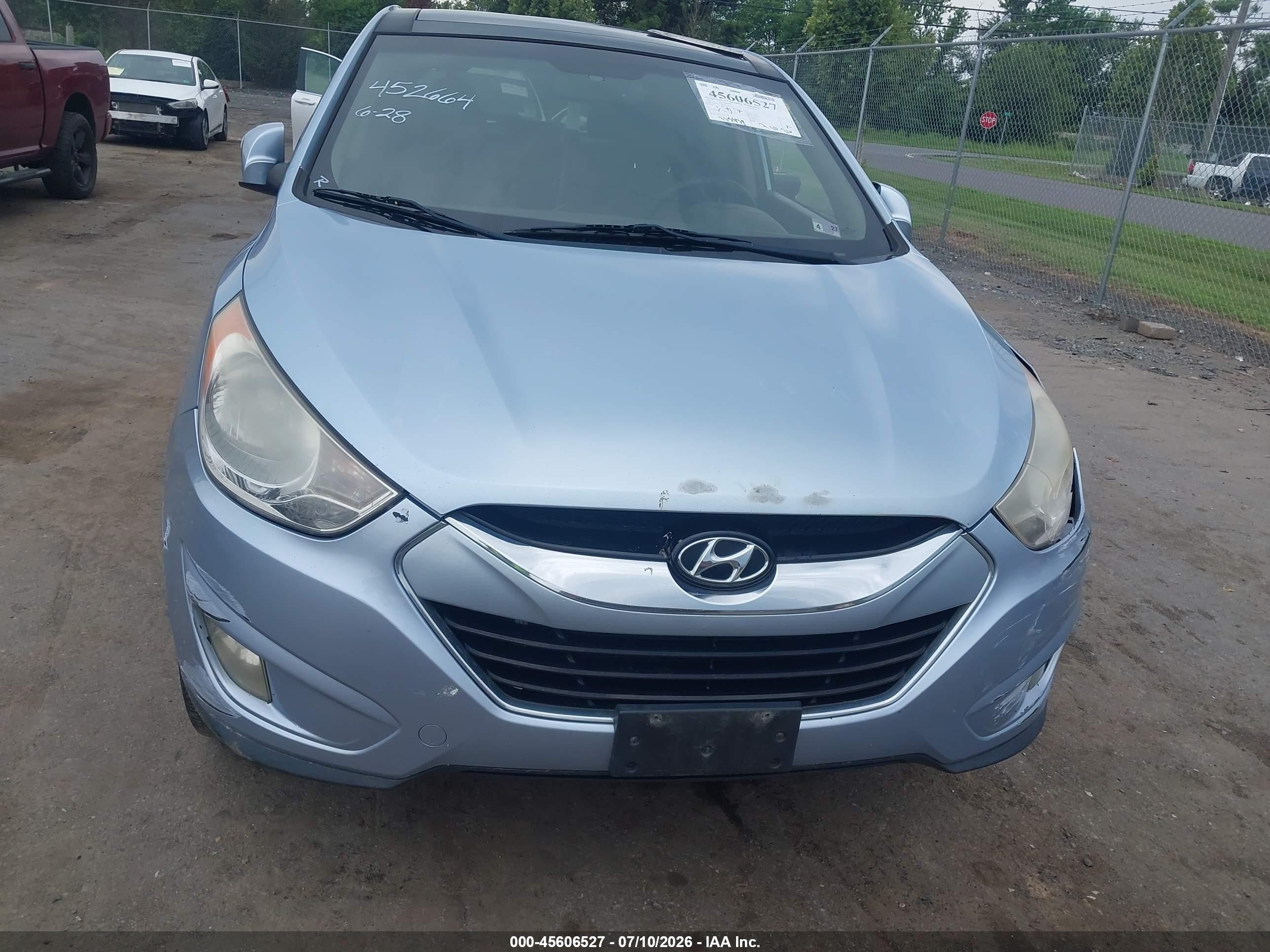 2012 Hyundai Tucson Limited Light Blue vin: KM8JUCAC5CU383414