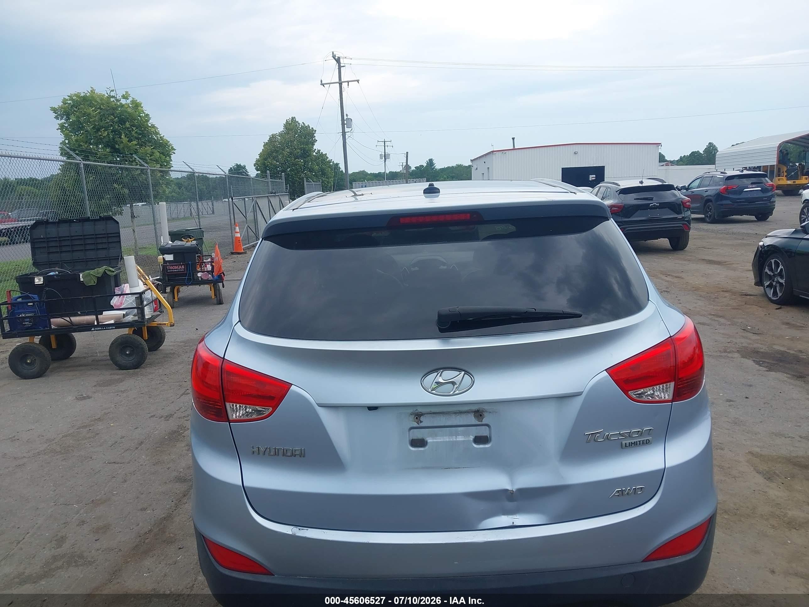 2012 Hyundai Tucson Limited Light Blue vin: KM8JUCAC5CU383414