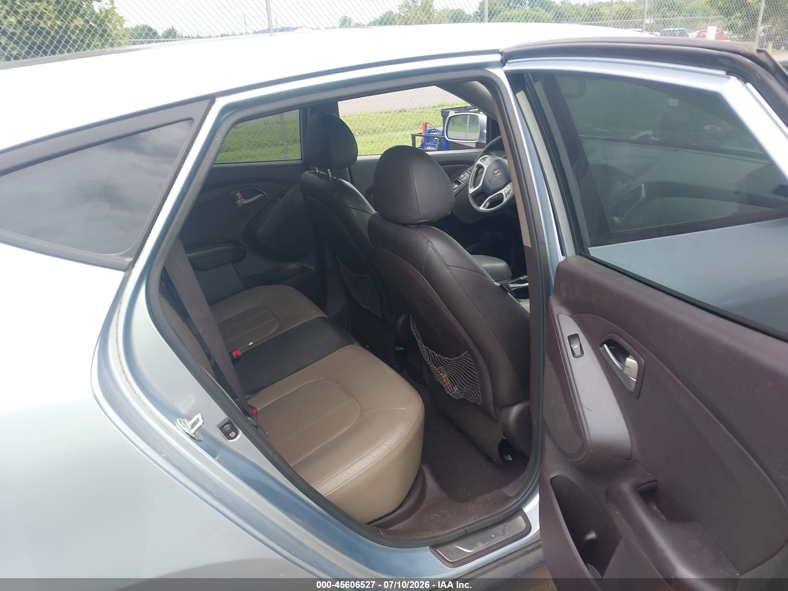 2012 Hyundai Tucson Limited Light Blue vin: KM8JUCAC5CU383414