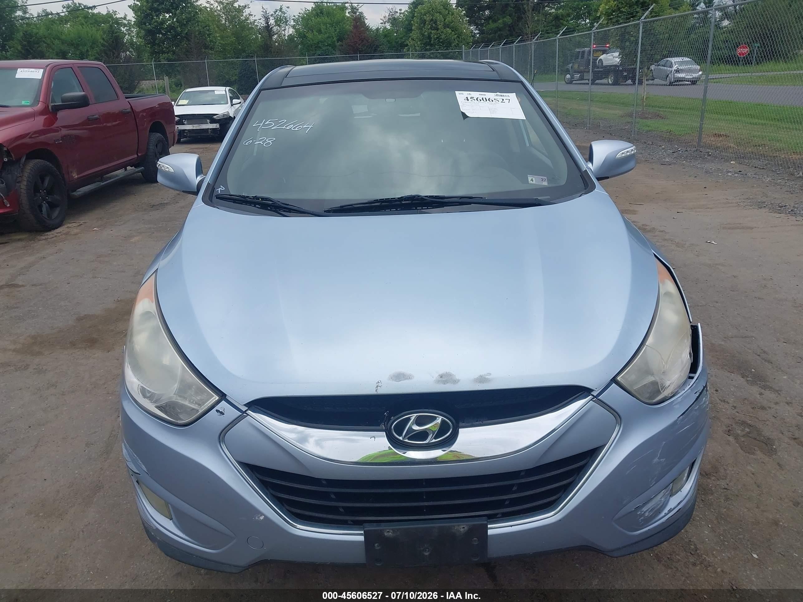 2012 Hyundai Tucson Limited Light Blue vin: KM8JUCAC5CU383414