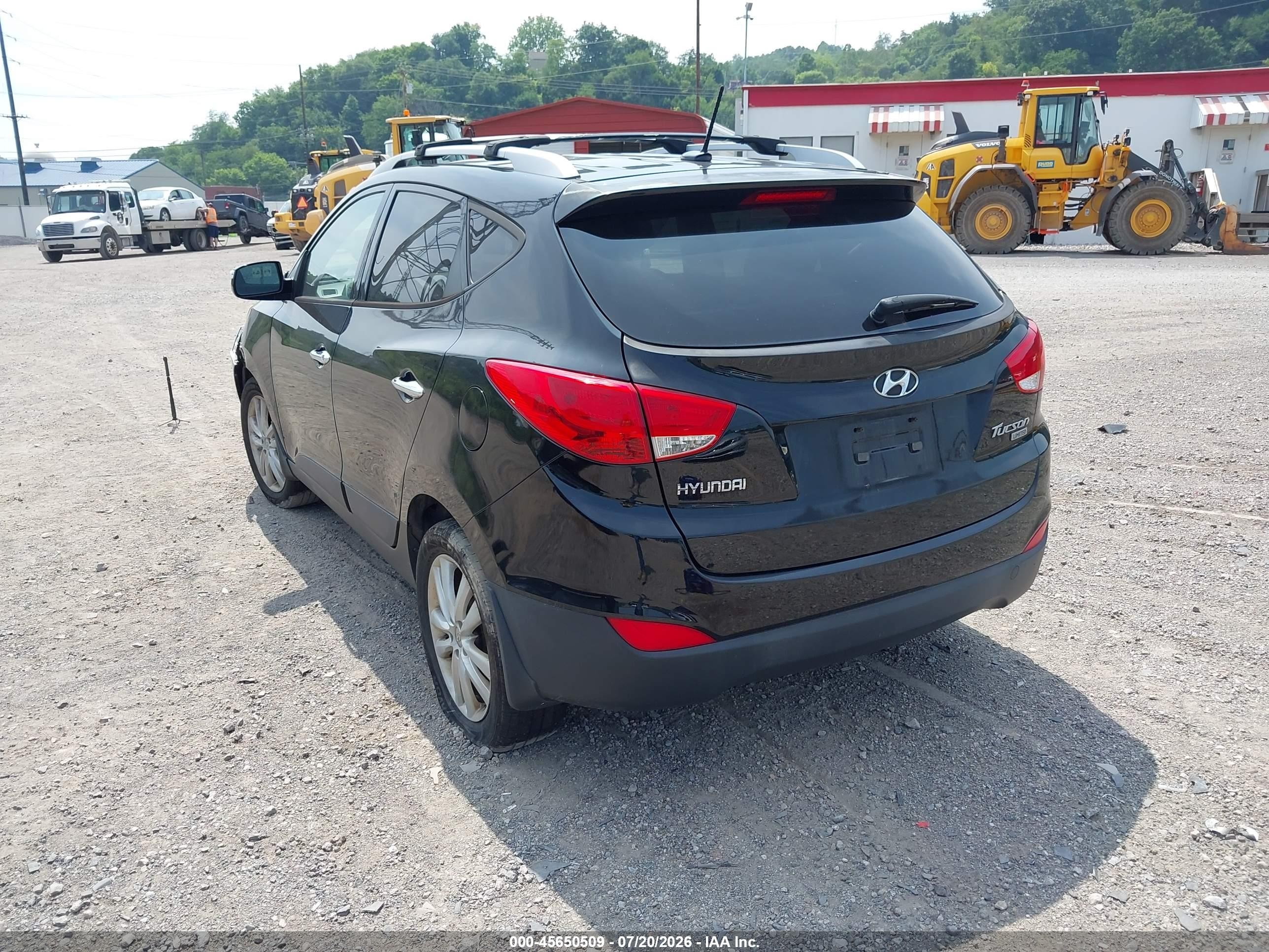 2012 Hyundai Tucson Limited Black vin: KM8JUCAC5CU424544