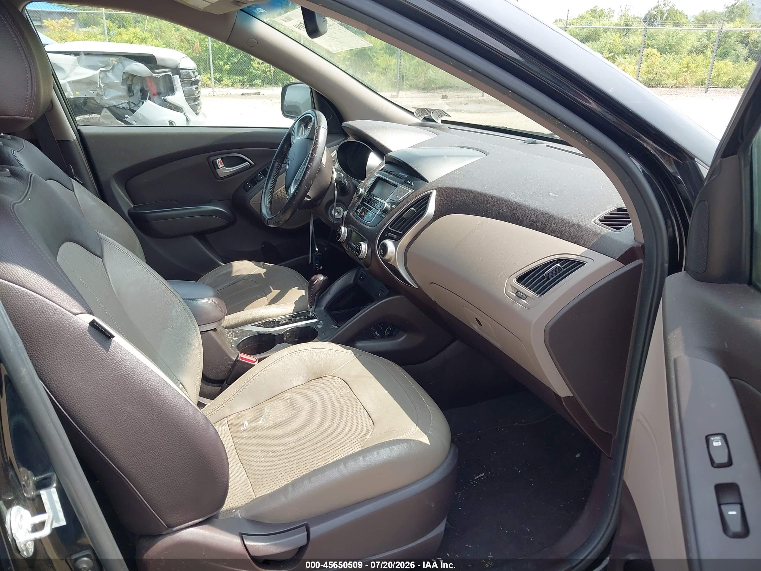 2012 Hyundai Tucson Limited Black vin: KM8JUCAC5CU424544