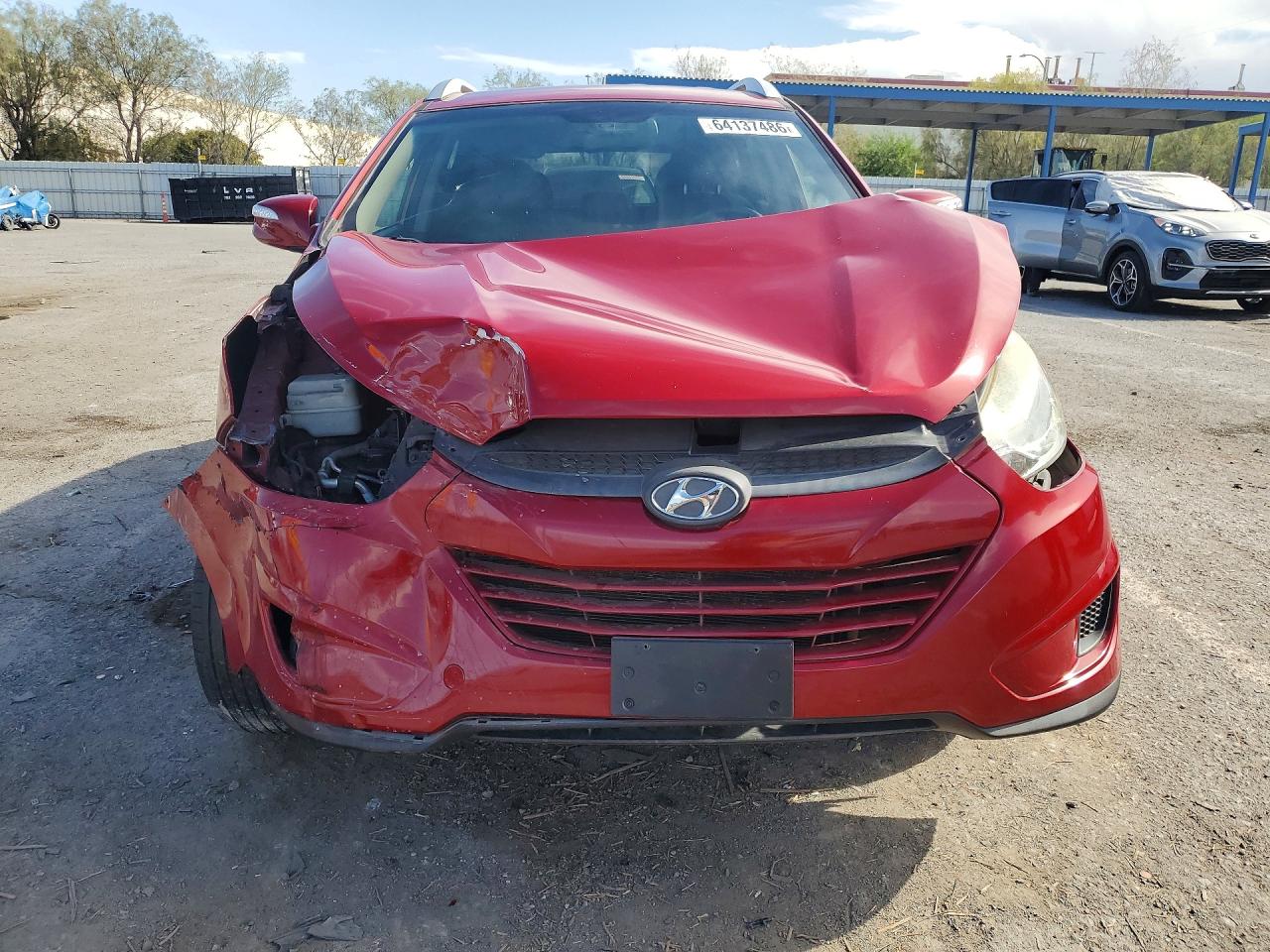 2012 Hyundai Tucson Gls Red vin: KM8JUCAC5CU511179