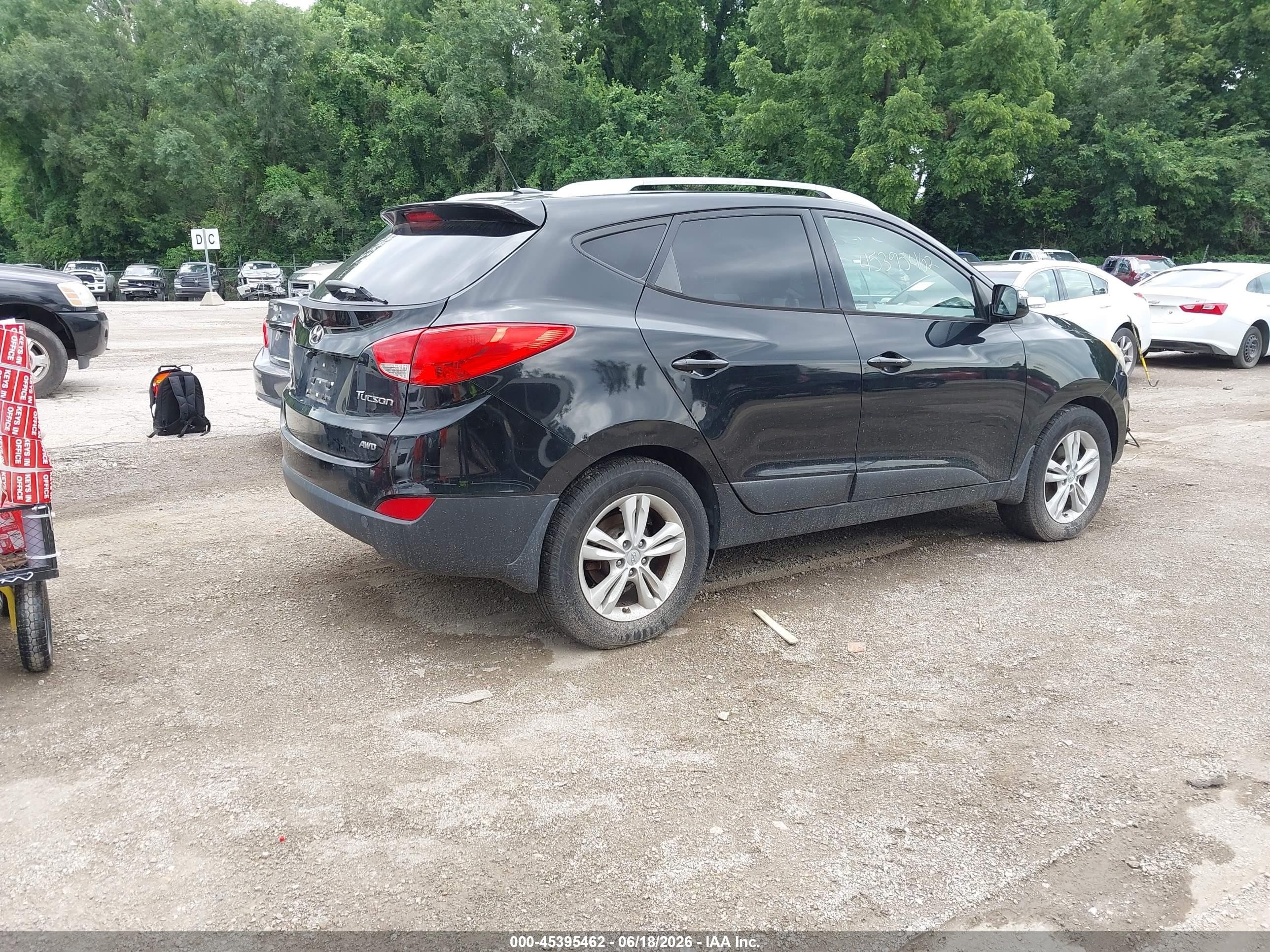 2012 Hyundai Tucson Gls Черный vin: KM8JUCAC5CU530248