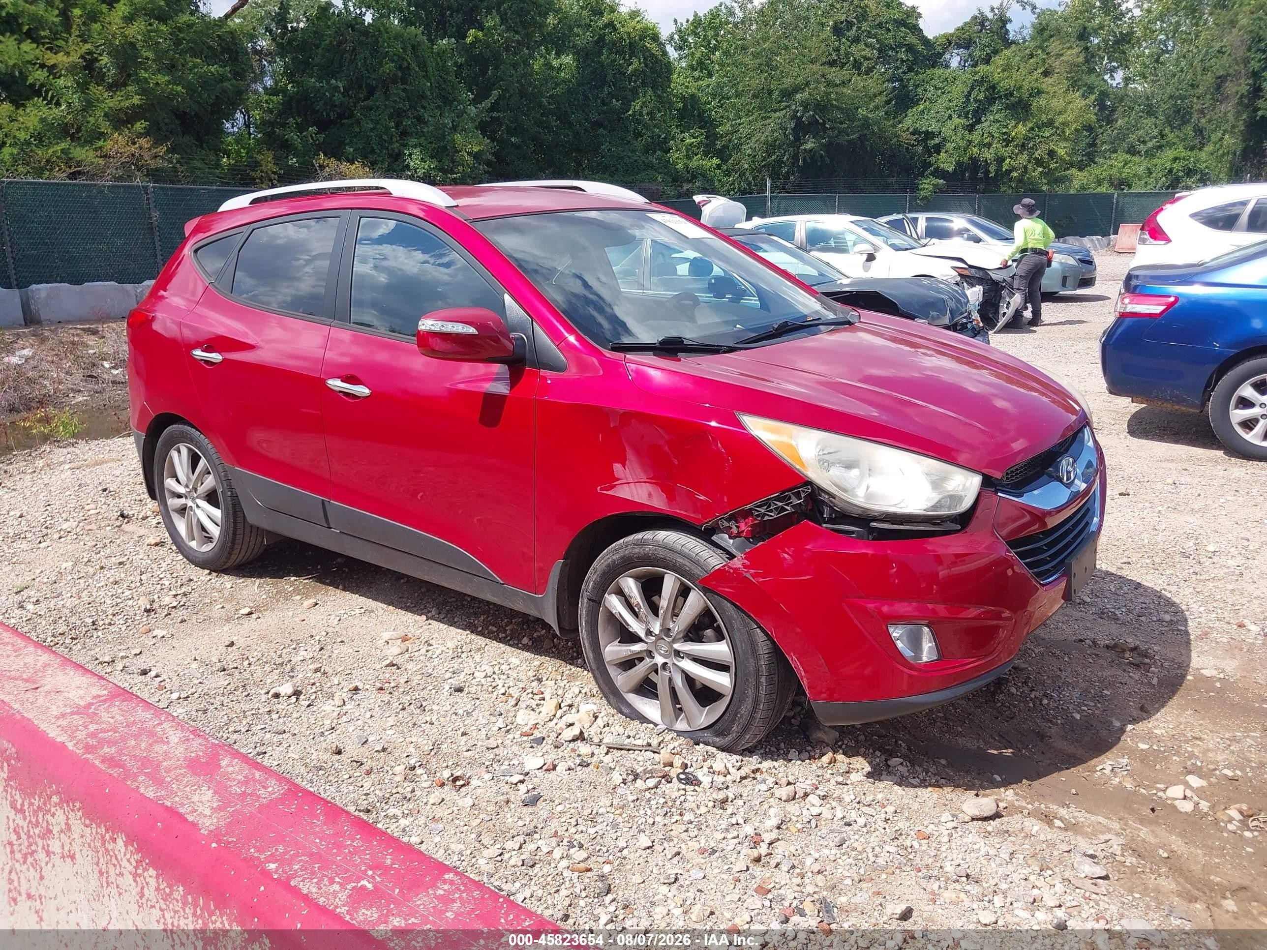 2013 Hyundai Tucson Gls/limited Красный vin: KM8JUCAC5DU608612