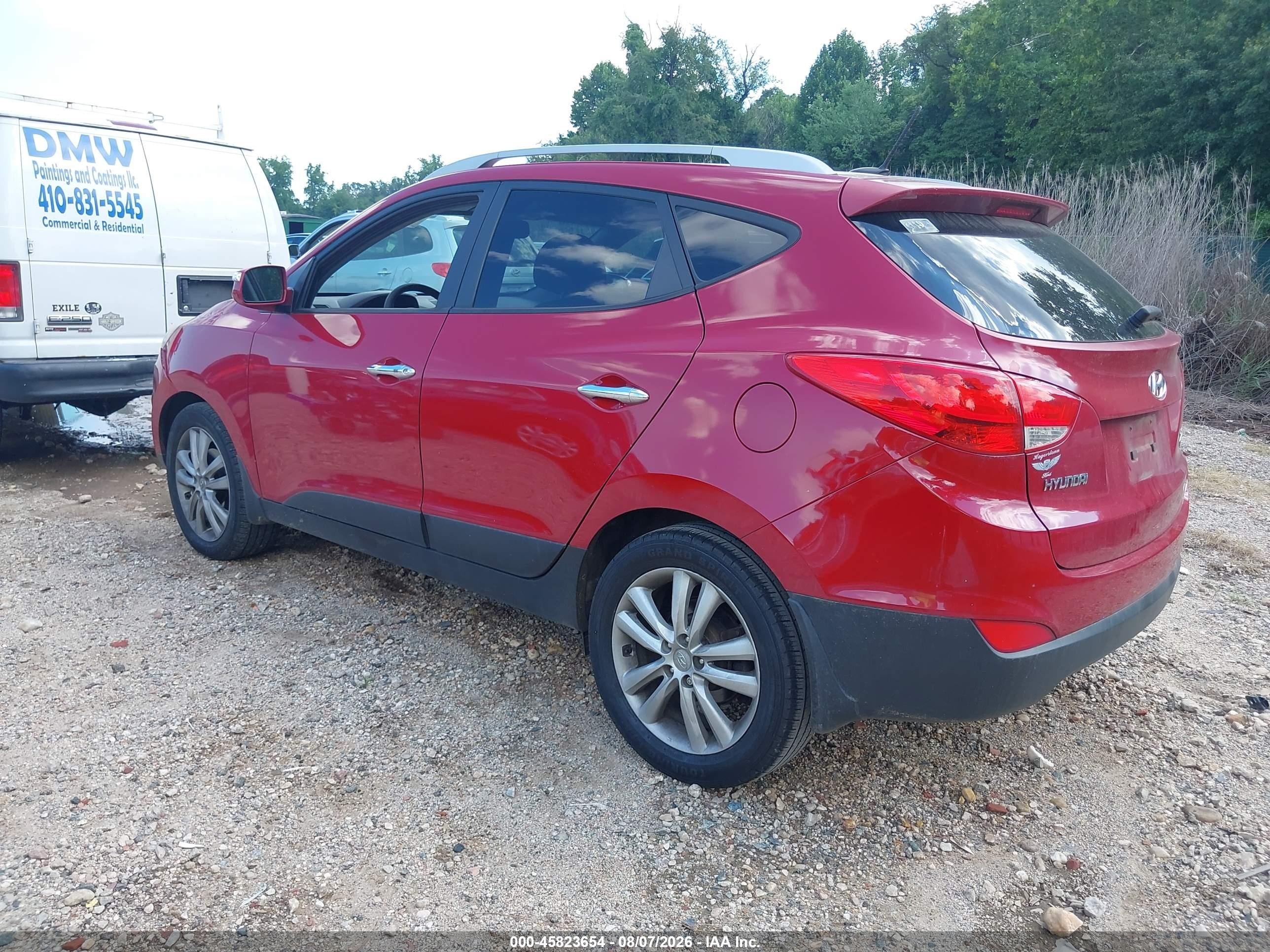2013 Hyundai Tucson Gls/limited Красный vin: KM8JUCAC5DU608612