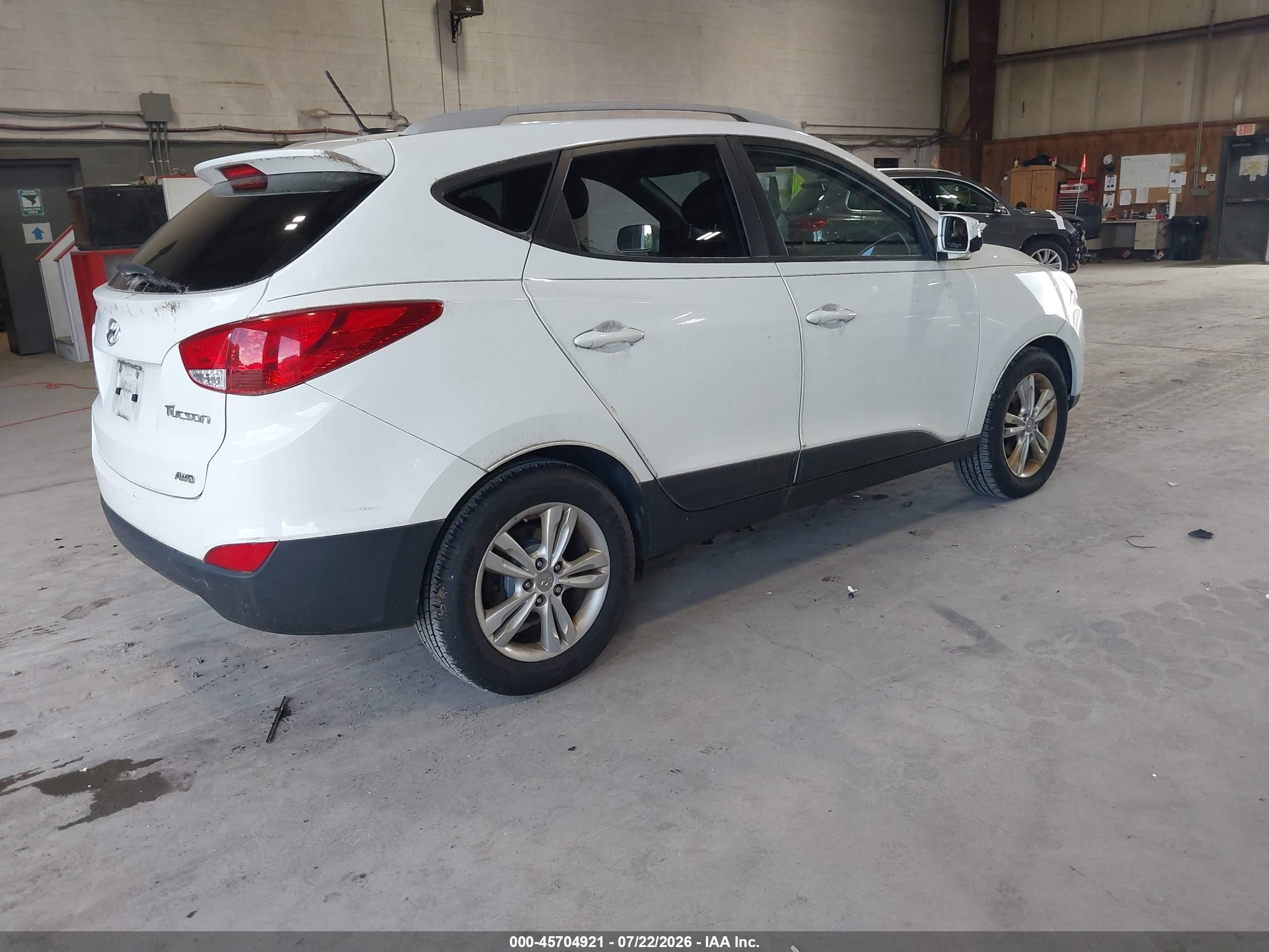 2010 Hyundai Tucson Gls White vin: KM8JUCAC6AU022965