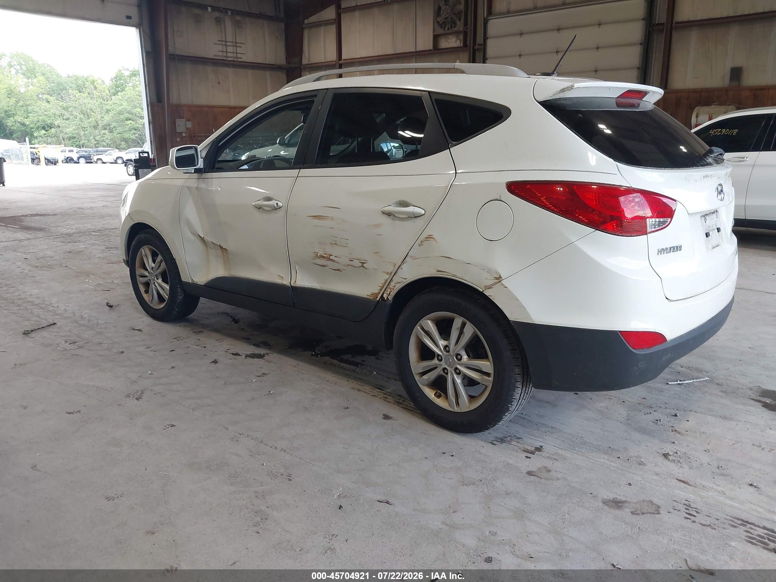 2010 Hyundai Tucson Gls White vin: KM8JUCAC6AU022965