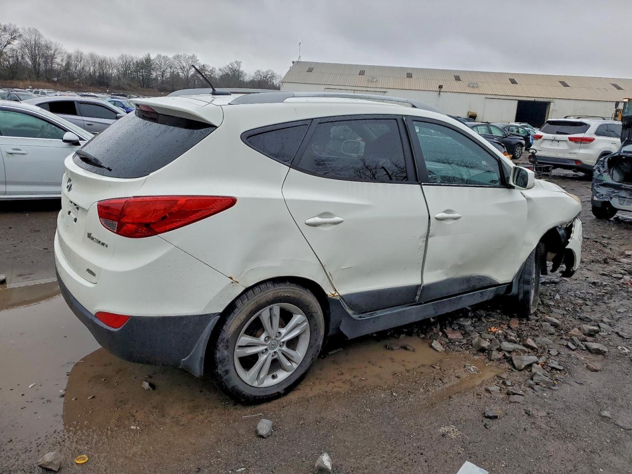 2010 Hyundai Tucson Gls White vin: KM8JUCAC6AU080462