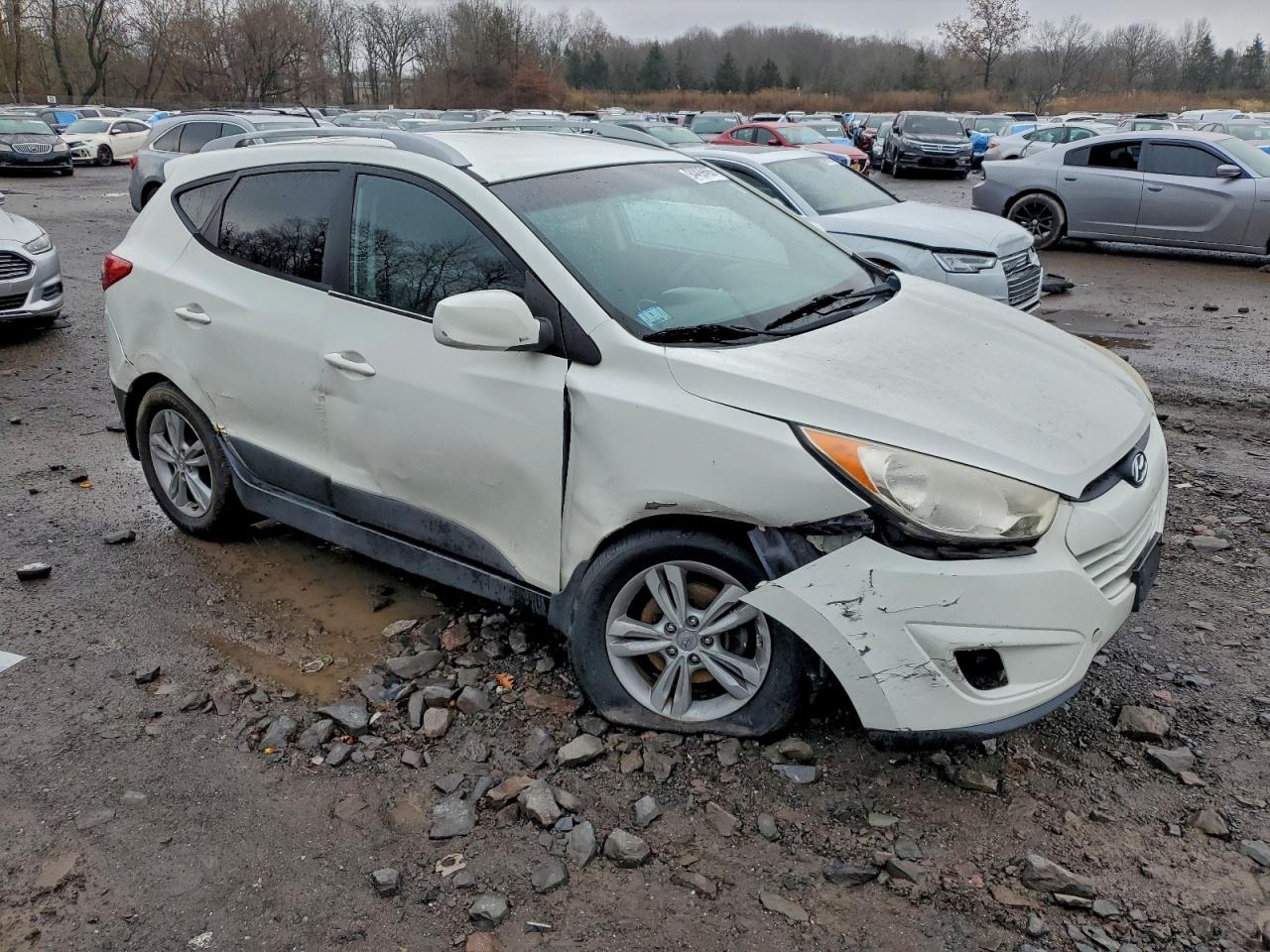 2010 Hyundai Tucson Gls White vin: KM8JUCAC6AU080462