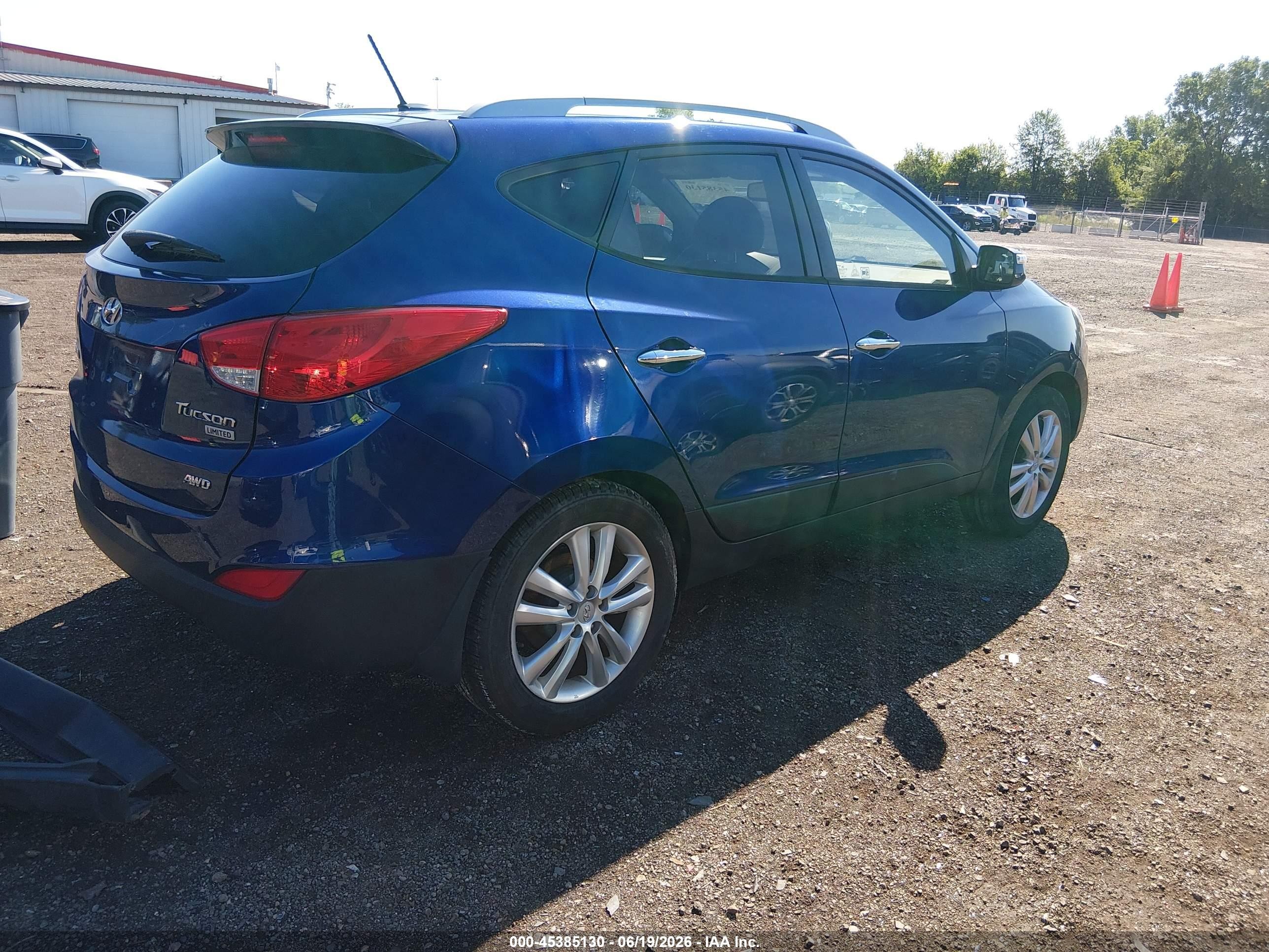 2011 Hyundai Tucson Limited Синий vin: KM8JUCAC6BU133467