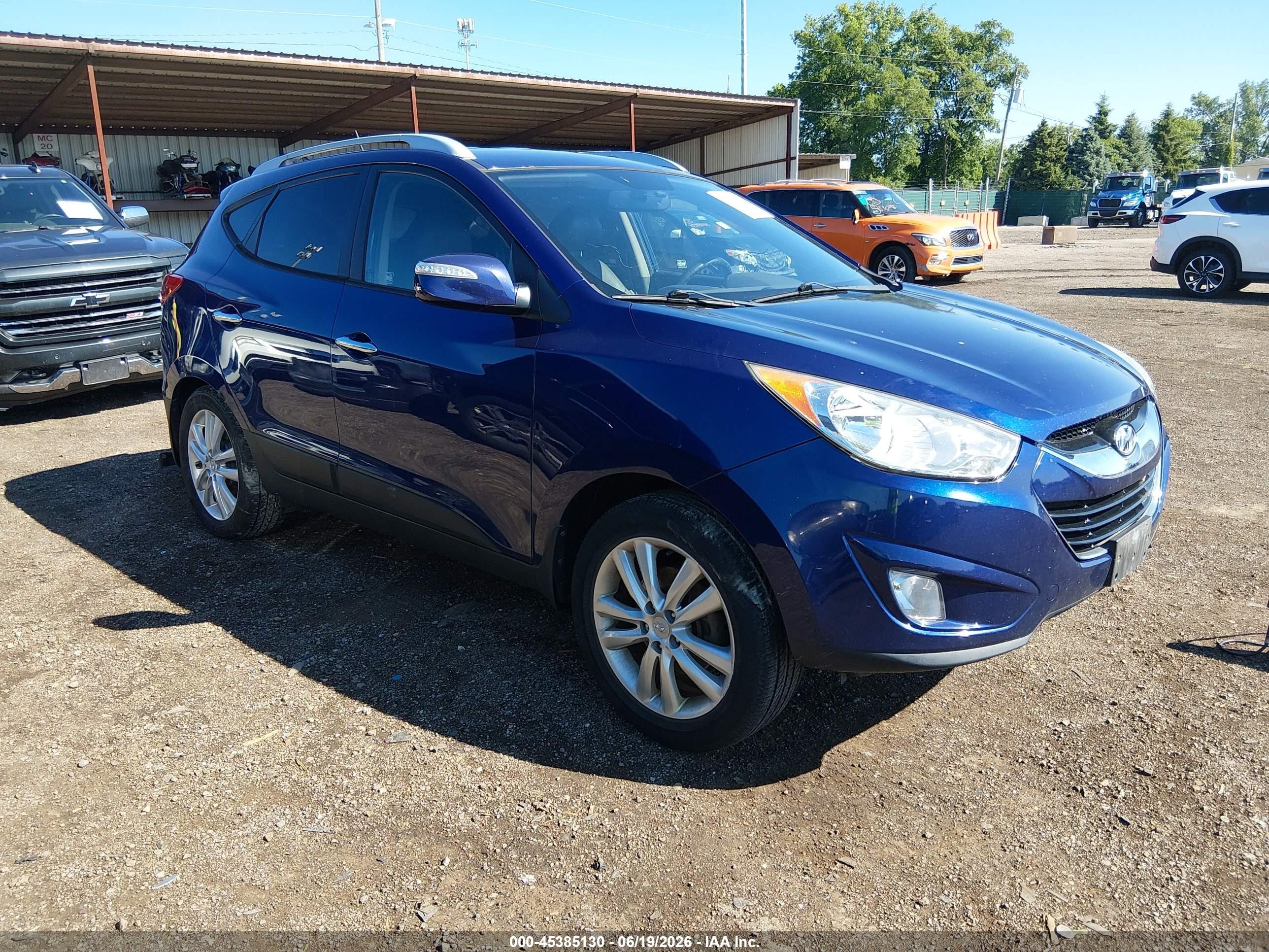 2011 Hyundai Tucson Limited Blue vin: KM8JUCAC6BU133467