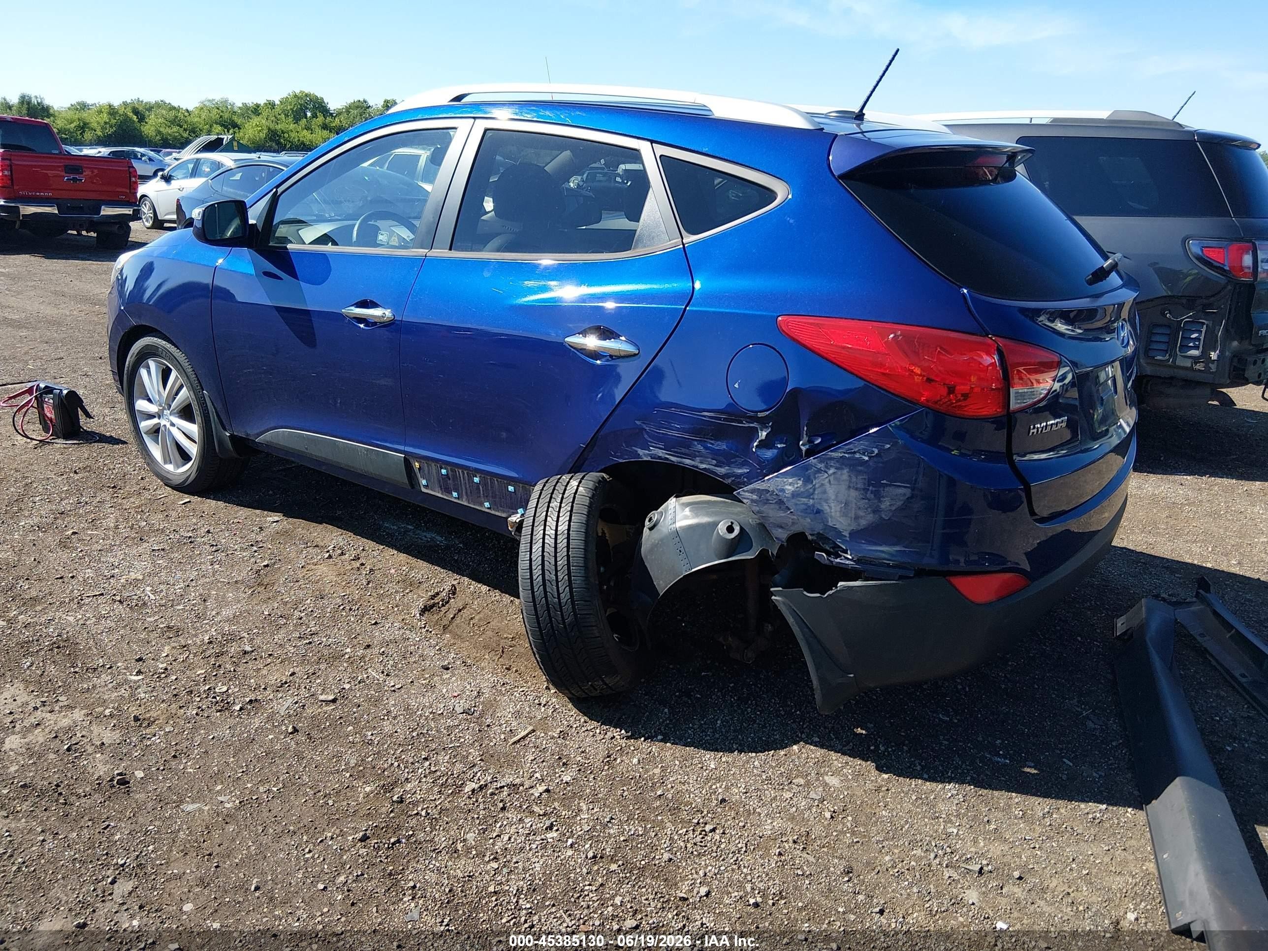 2011 Hyundai Tucson Limited Синий vin: KM8JUCAC6BU133467