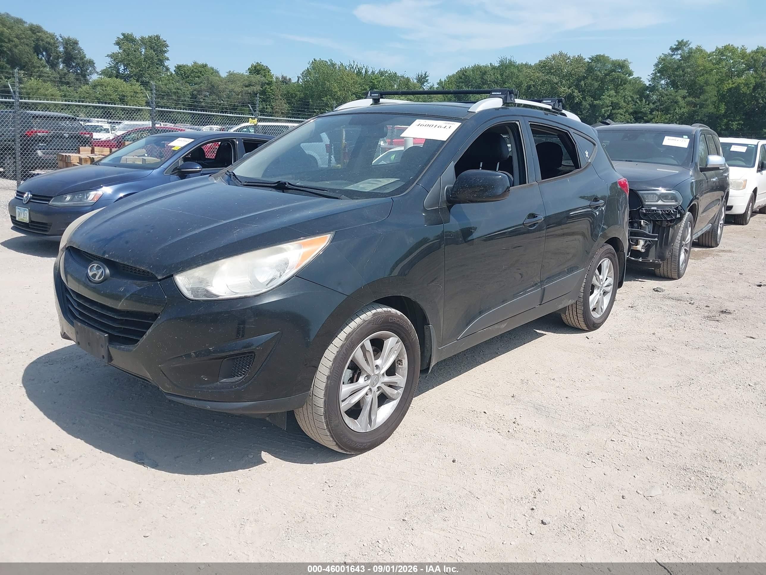 2011 Hyundai Tucson Gls Black vin: KM8JUCAC6BU315413