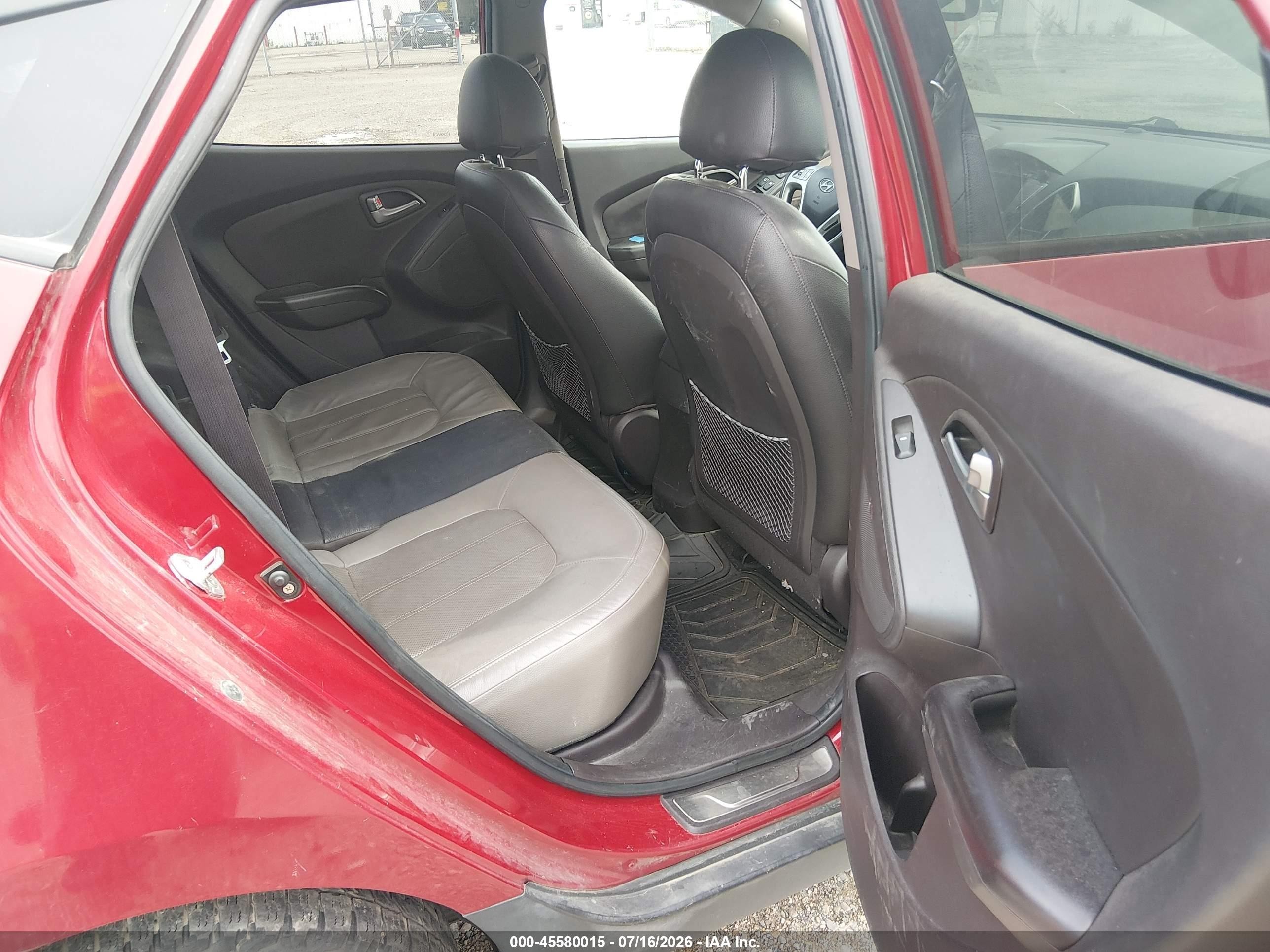 2012 Hyundai Tucson Limited Red vin: KM8JUCAC6CU349918