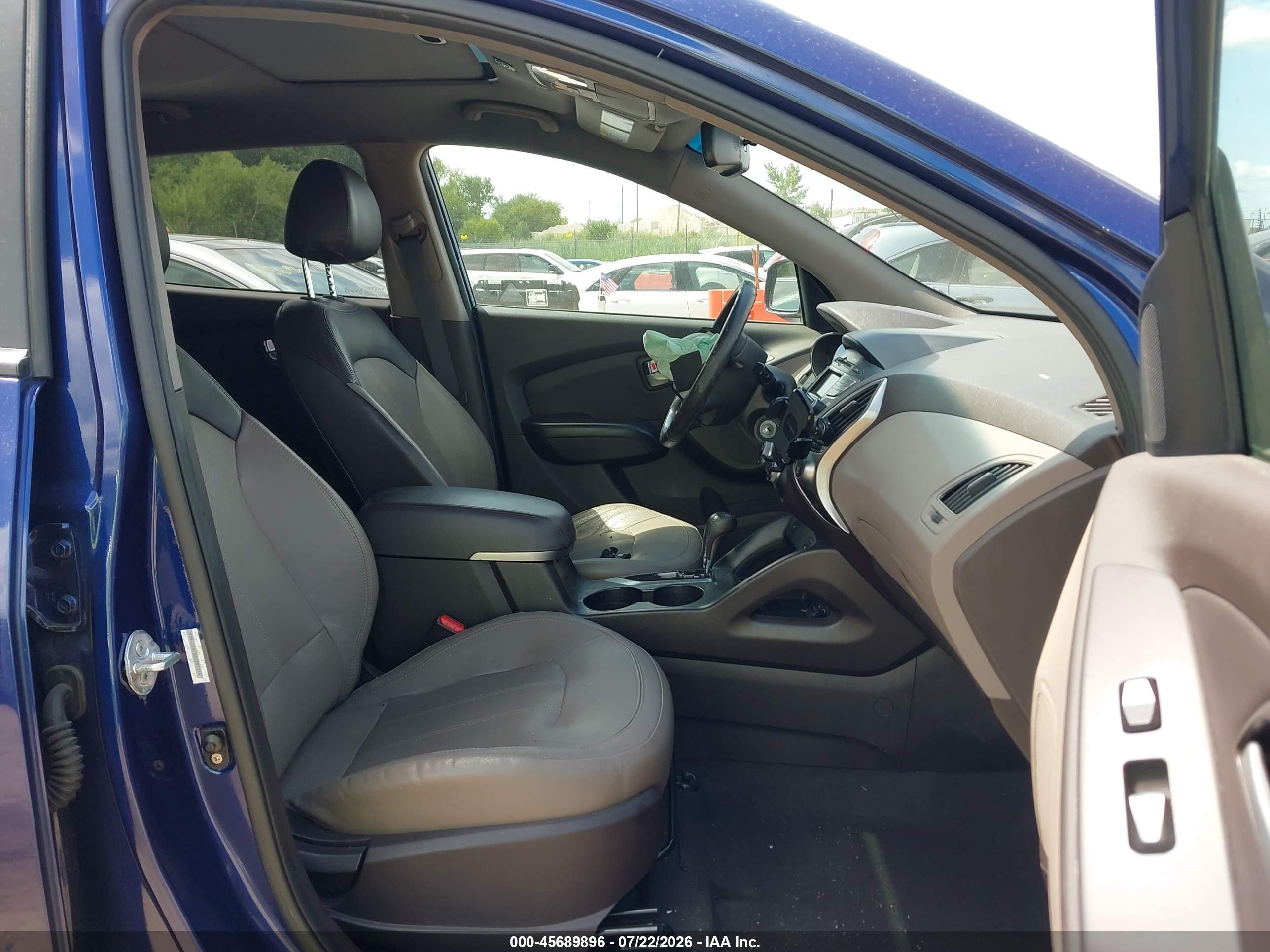 2012 Hyundai Tucson Limited Blue vin: KM8JUCAC6CU381316