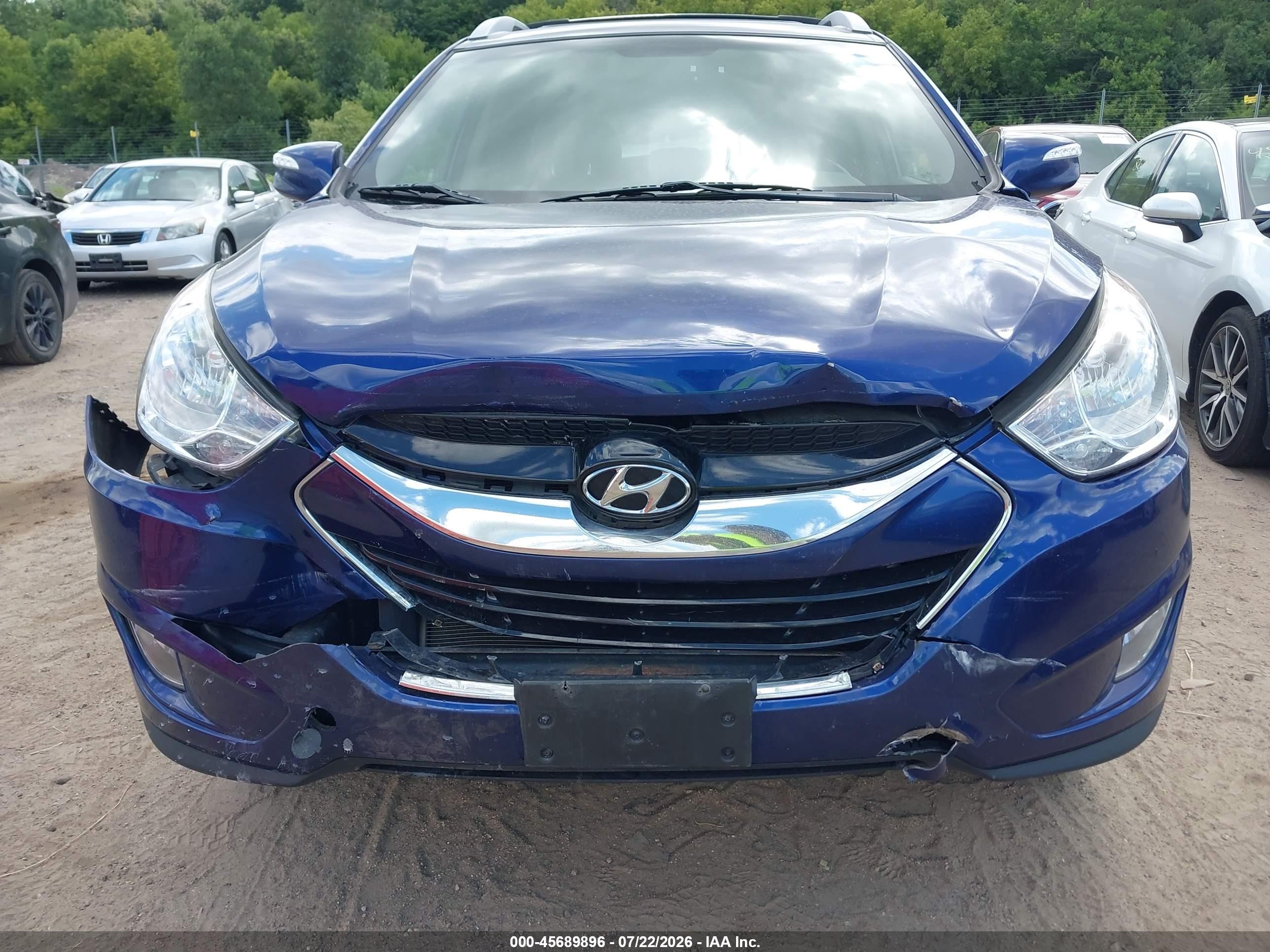 2012 Hyundai Tucson Limited Blue vin: KM8JUCAC6CU381316