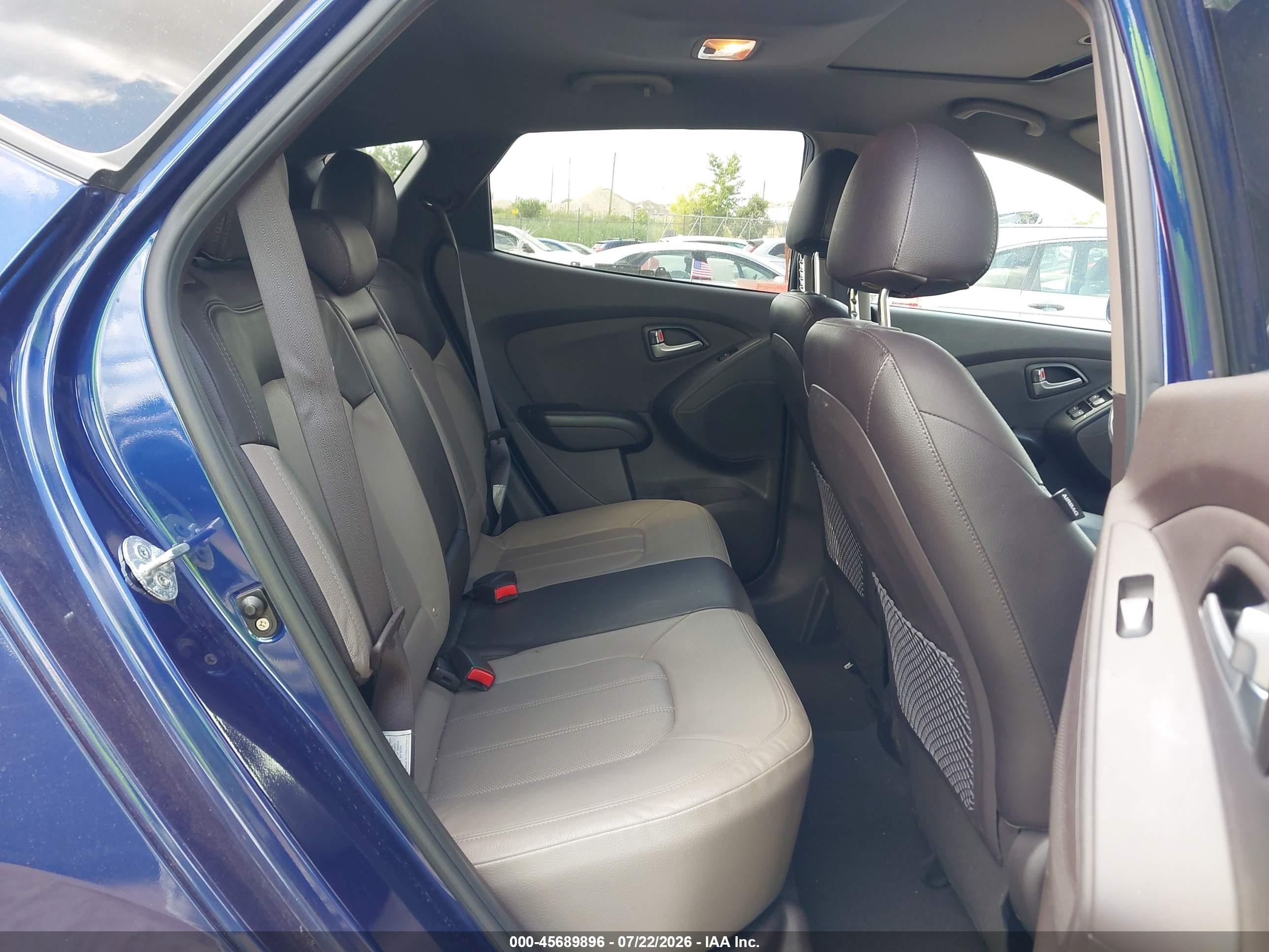 2012 Hyundai Tucson Limited Blue vin: KM8JUCAC6CU381316