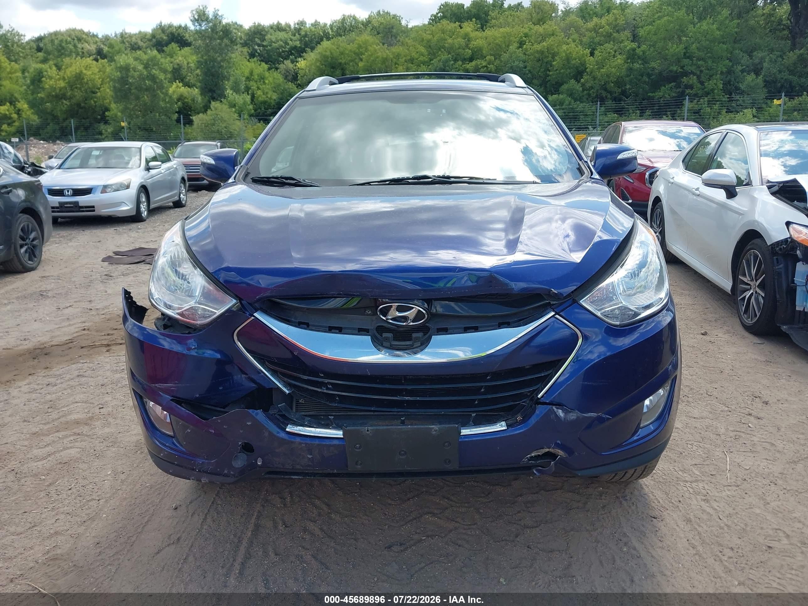 2012 Hyundai Tucson Limited Blue vin: KM8JUCAC6CU381316