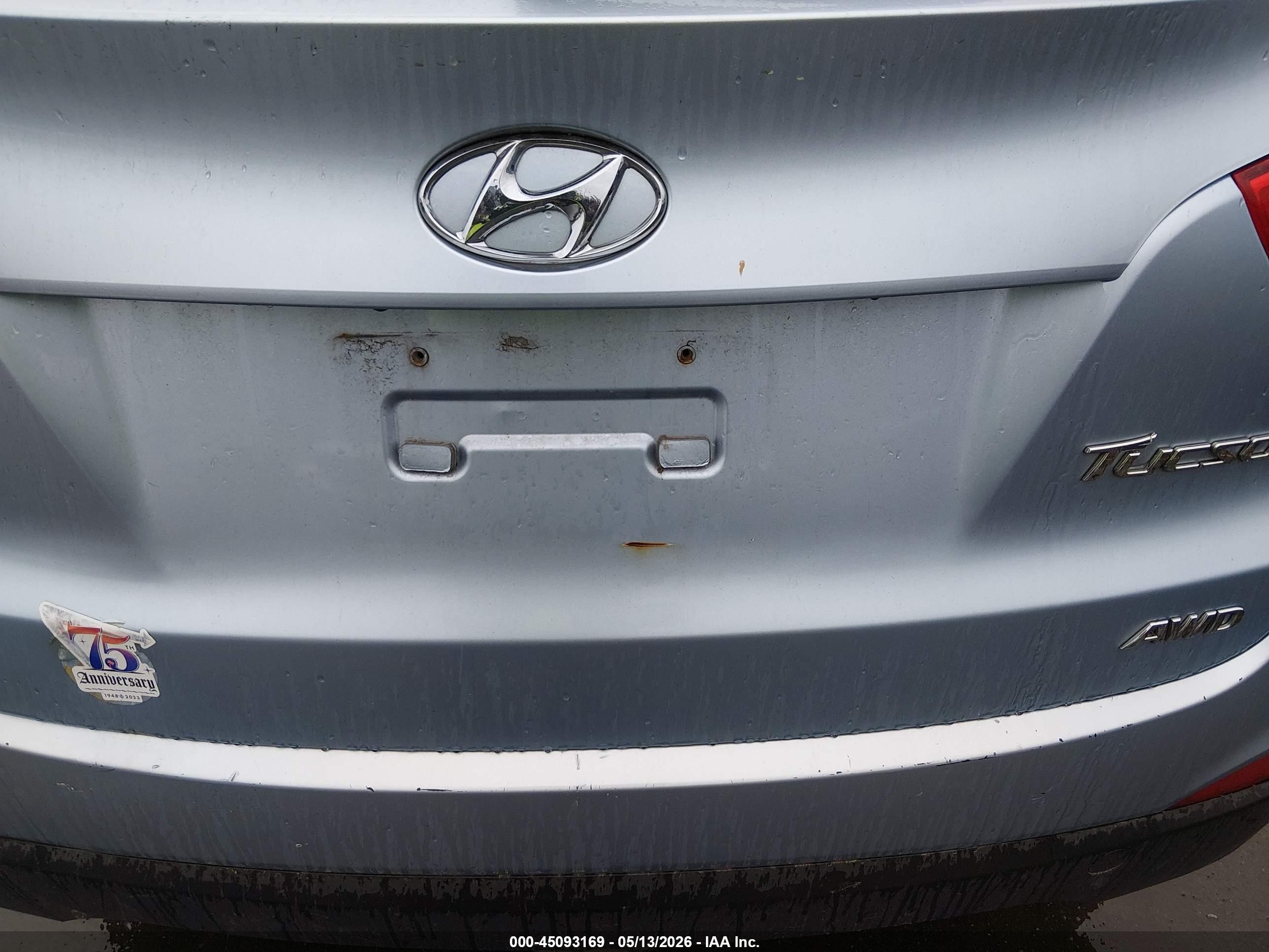 2012 Hyundai Tucson Gls Синий vin: KM8JUCAC6CU395801