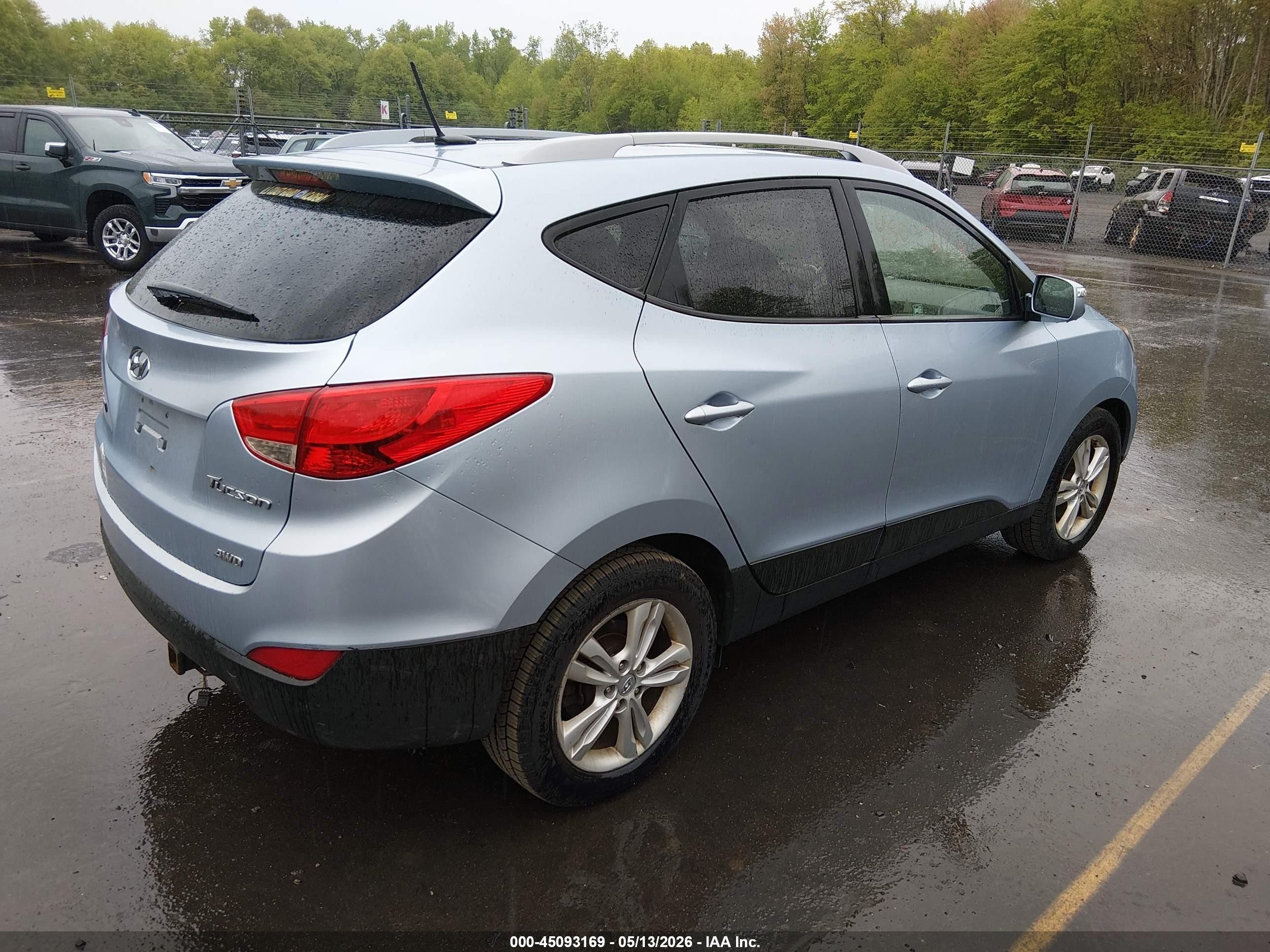 2012 Hyundai Tucson Gls Синий vin: KM8JUCAC6CU395801