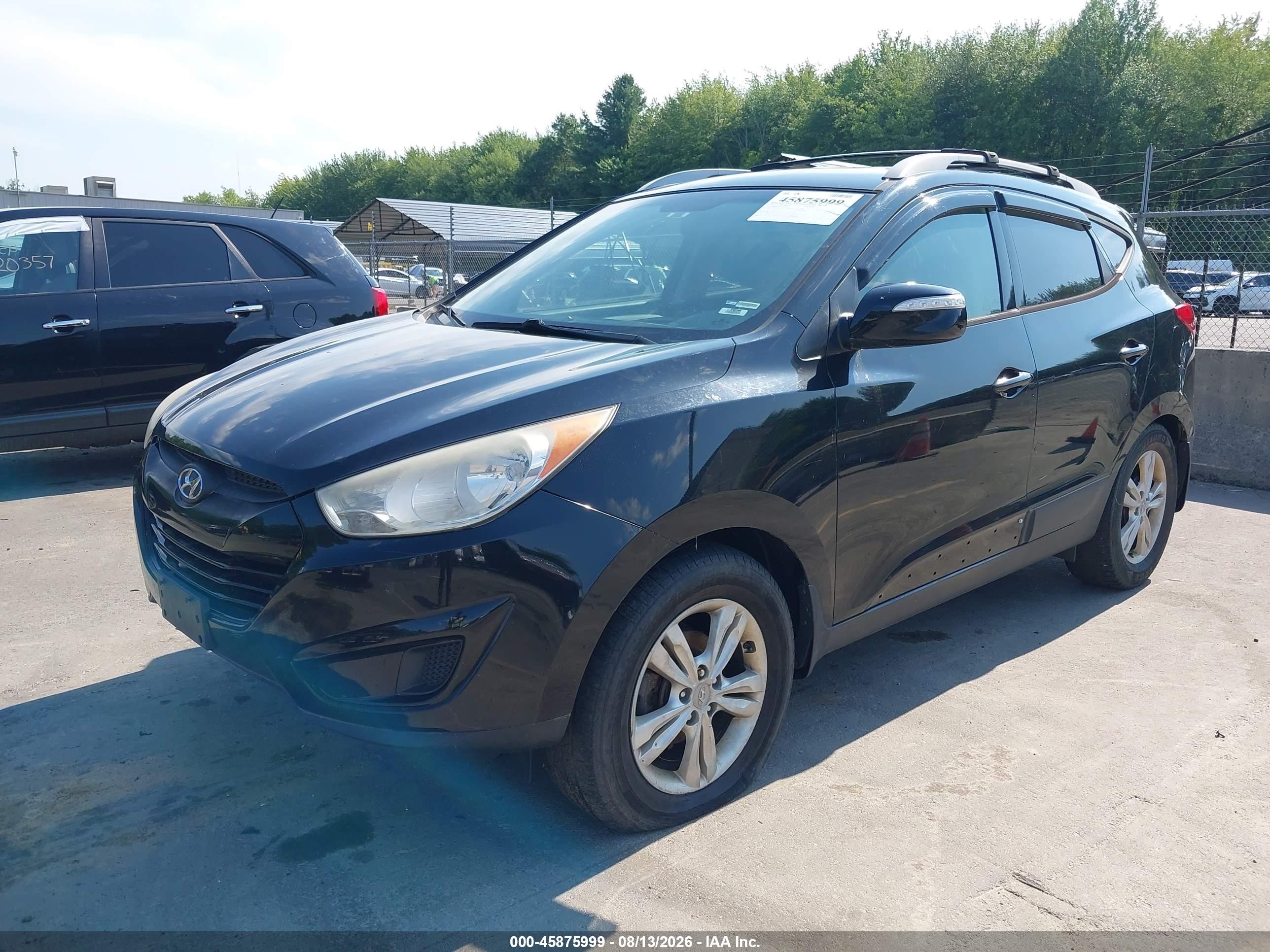 2012 Hyundai Tucson Gls Black vin: KM8JUCAC6CU396933