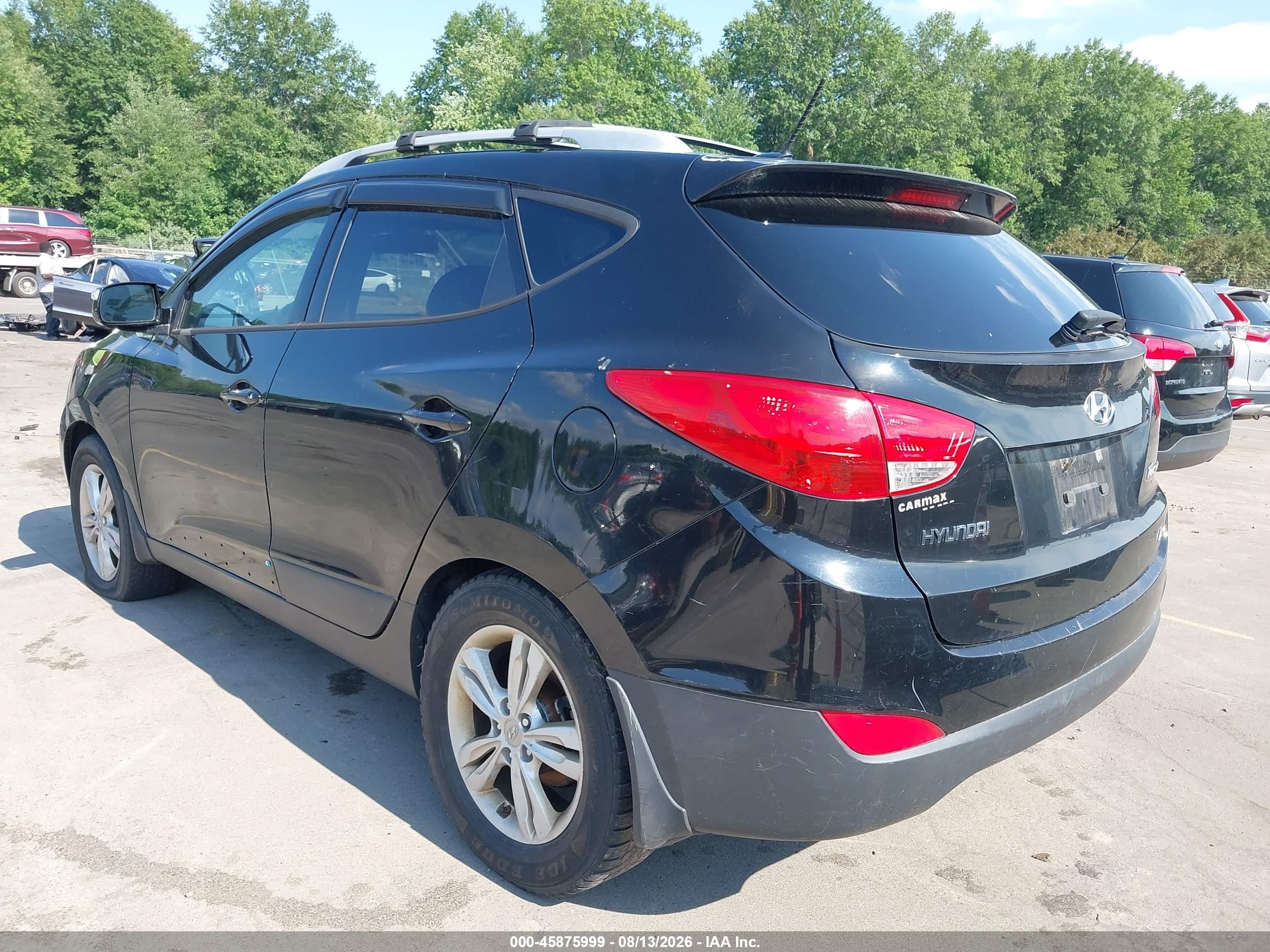 2012 Hyundai Tucson Gls Black vin: KM8JUCAC6CU396933