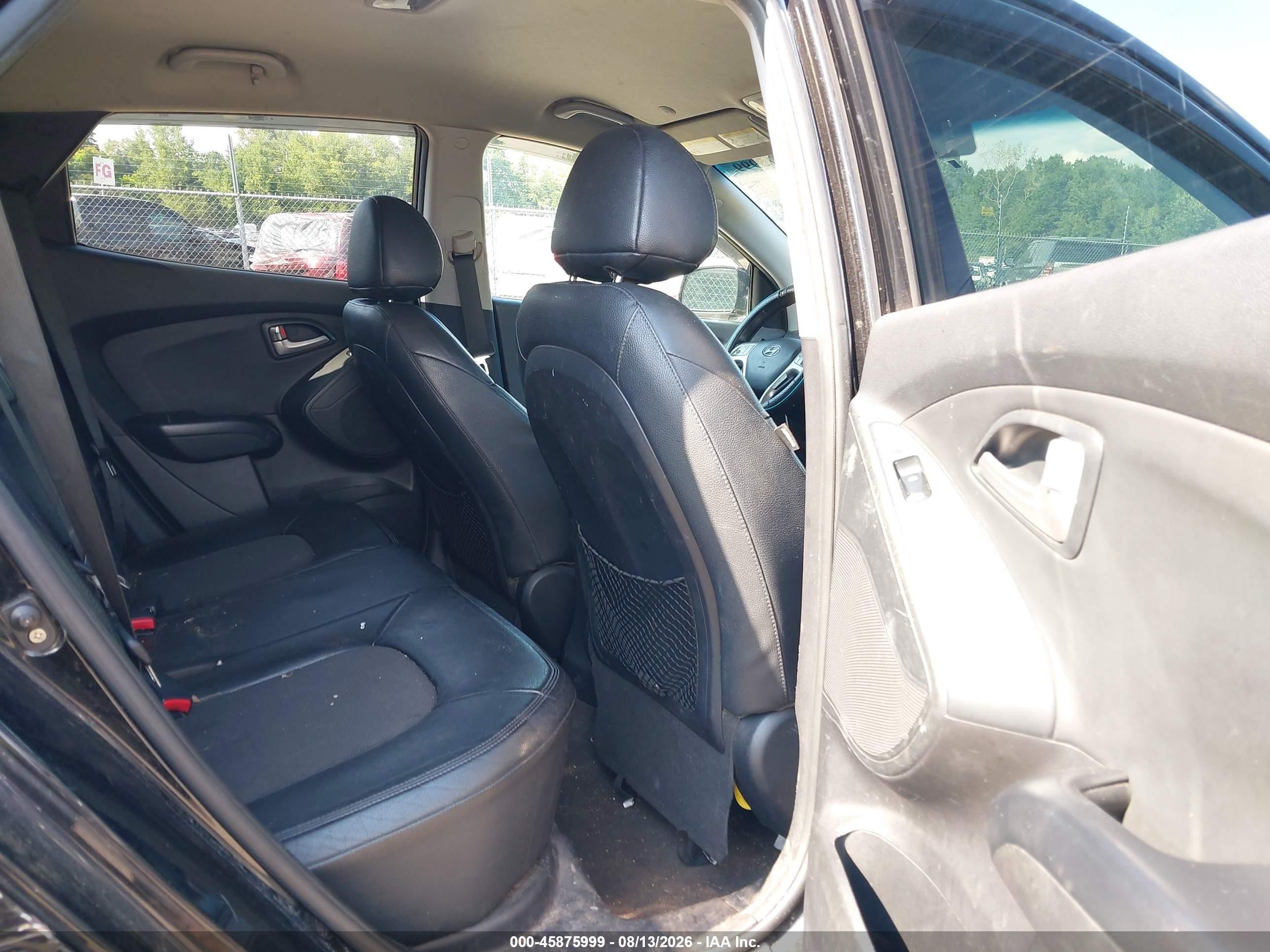 2012 Hyundai Tucson Gls Black vin: KM8JUCAC6CU396933