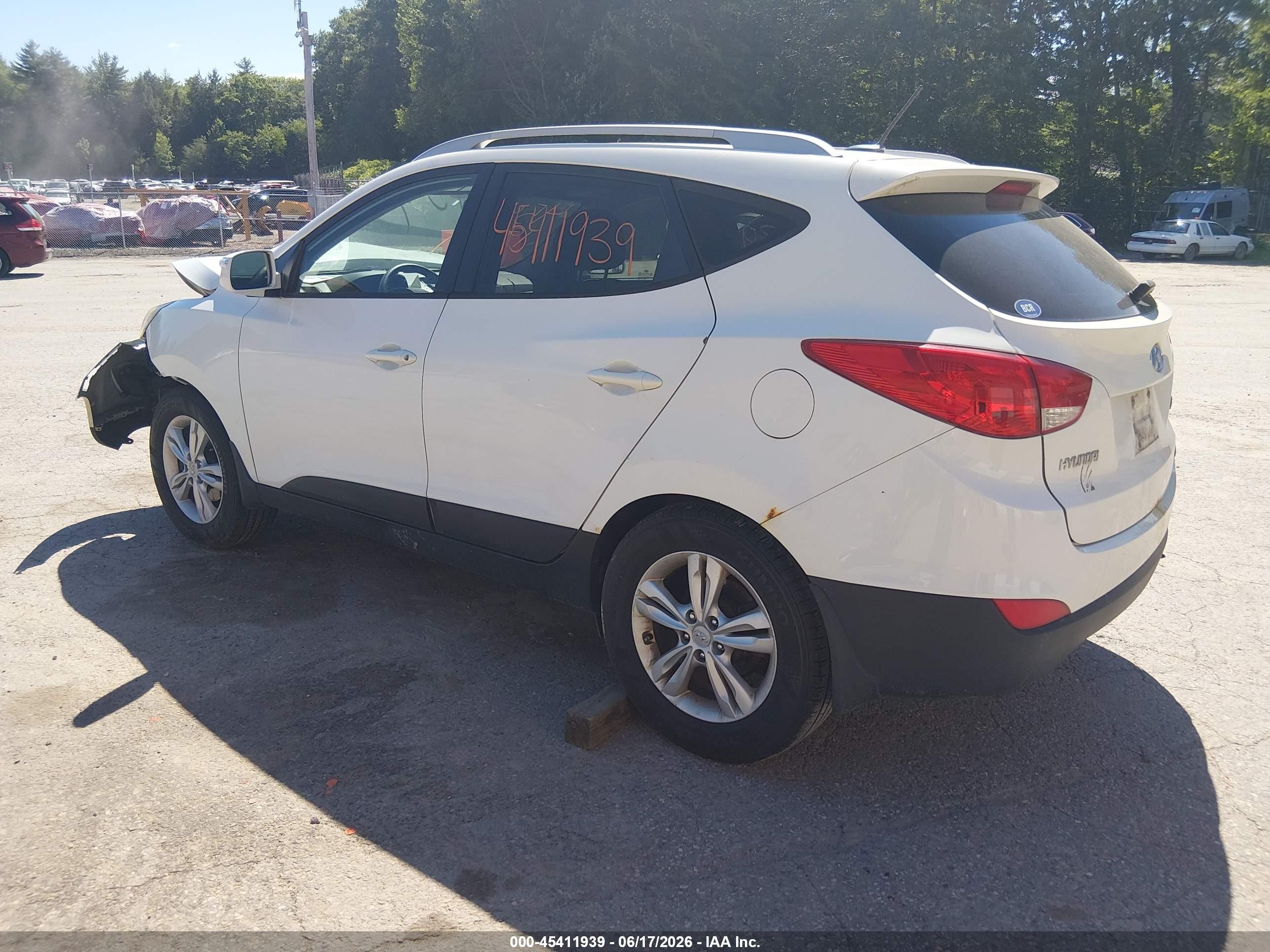 2012 Hyundai Tucson Gls Белый vin: KM8JUCAC6CU415268