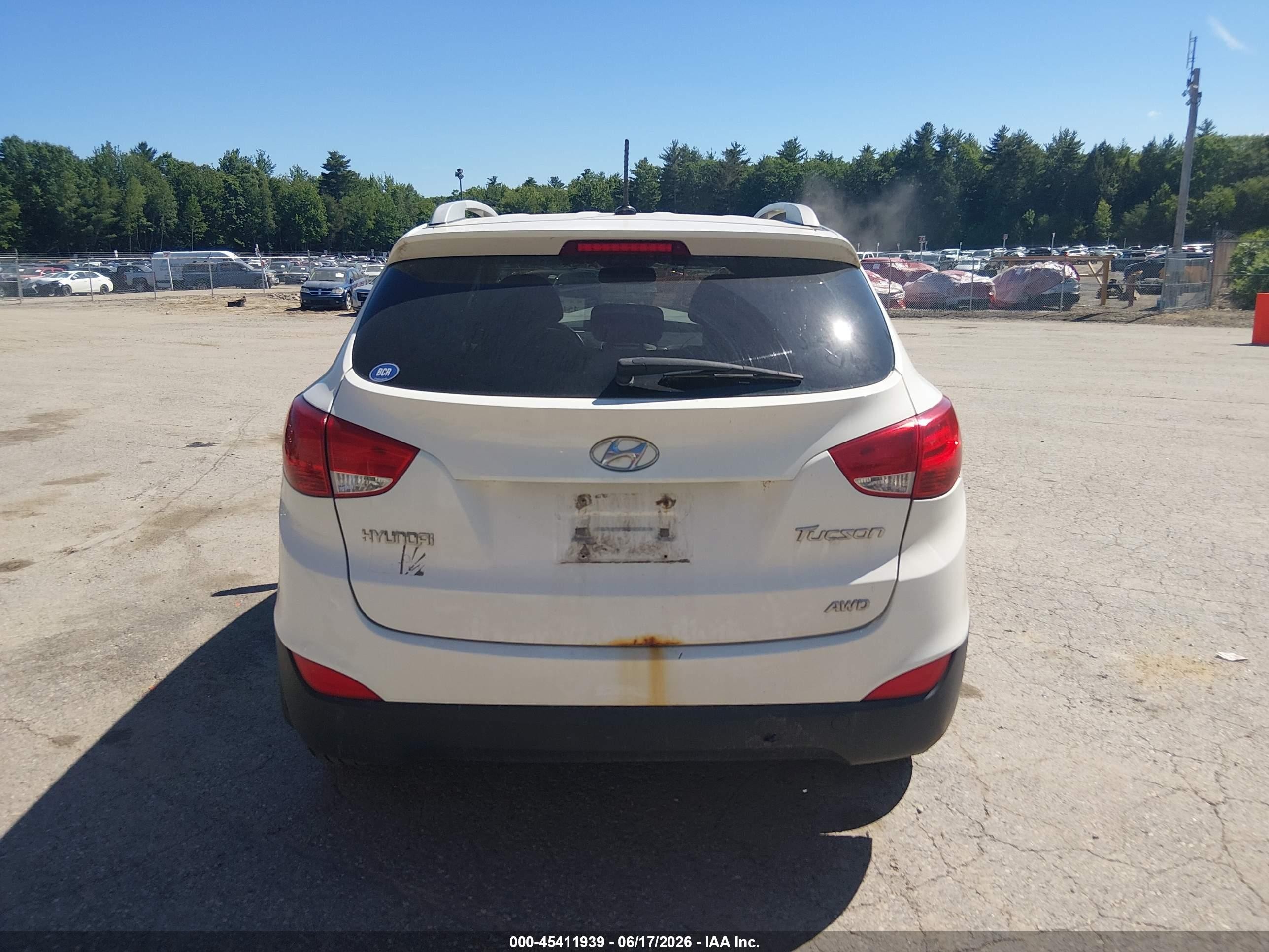 2012 Hyundai Tucson Gls Белый vin: KM8JUCAC6CU415268