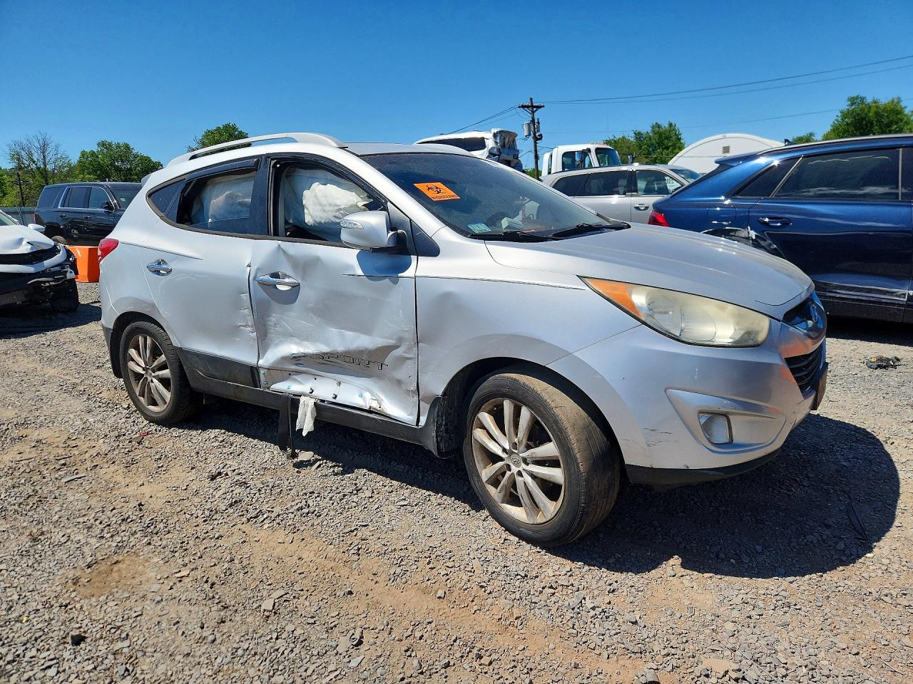 2012 Hyundai Tucson Limited Silver vin: KM8JUCAC6CU425623