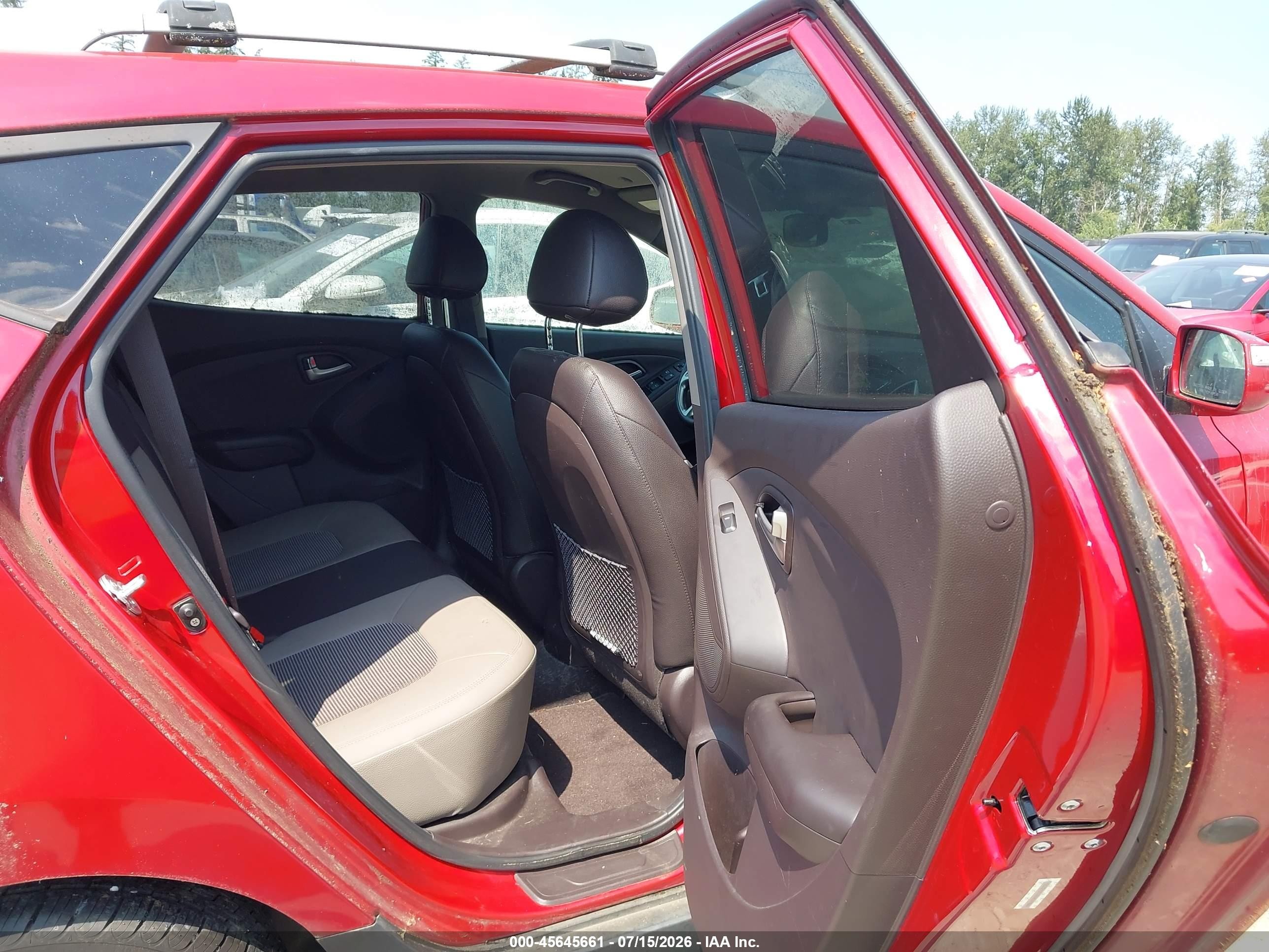 2012 Hyundai Tucson Gls Red vin: KM8JUCAC6CU543705