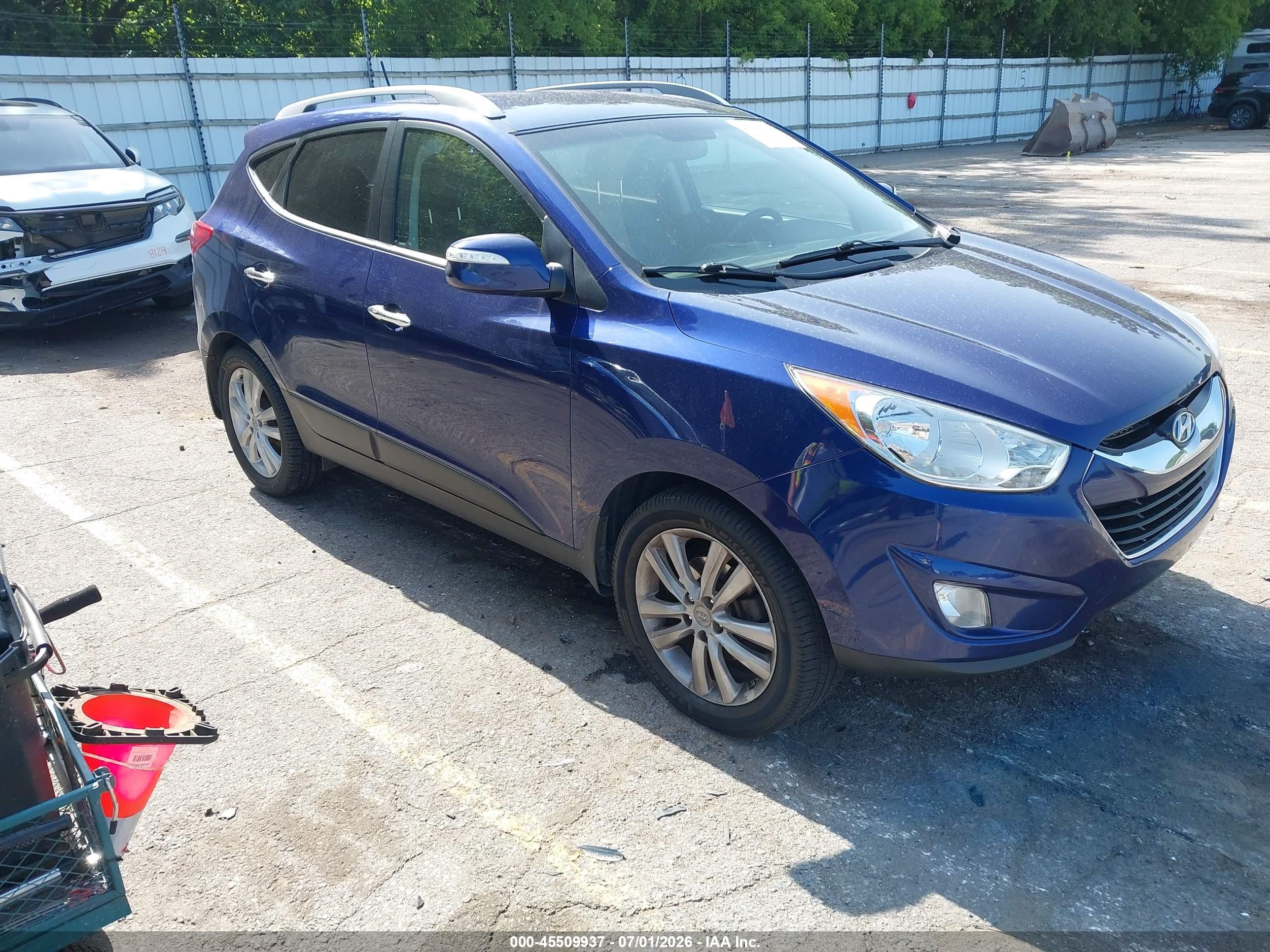 2013 Hyundai Tucson Limited Синий vin: KM8JUCAC6DU663392