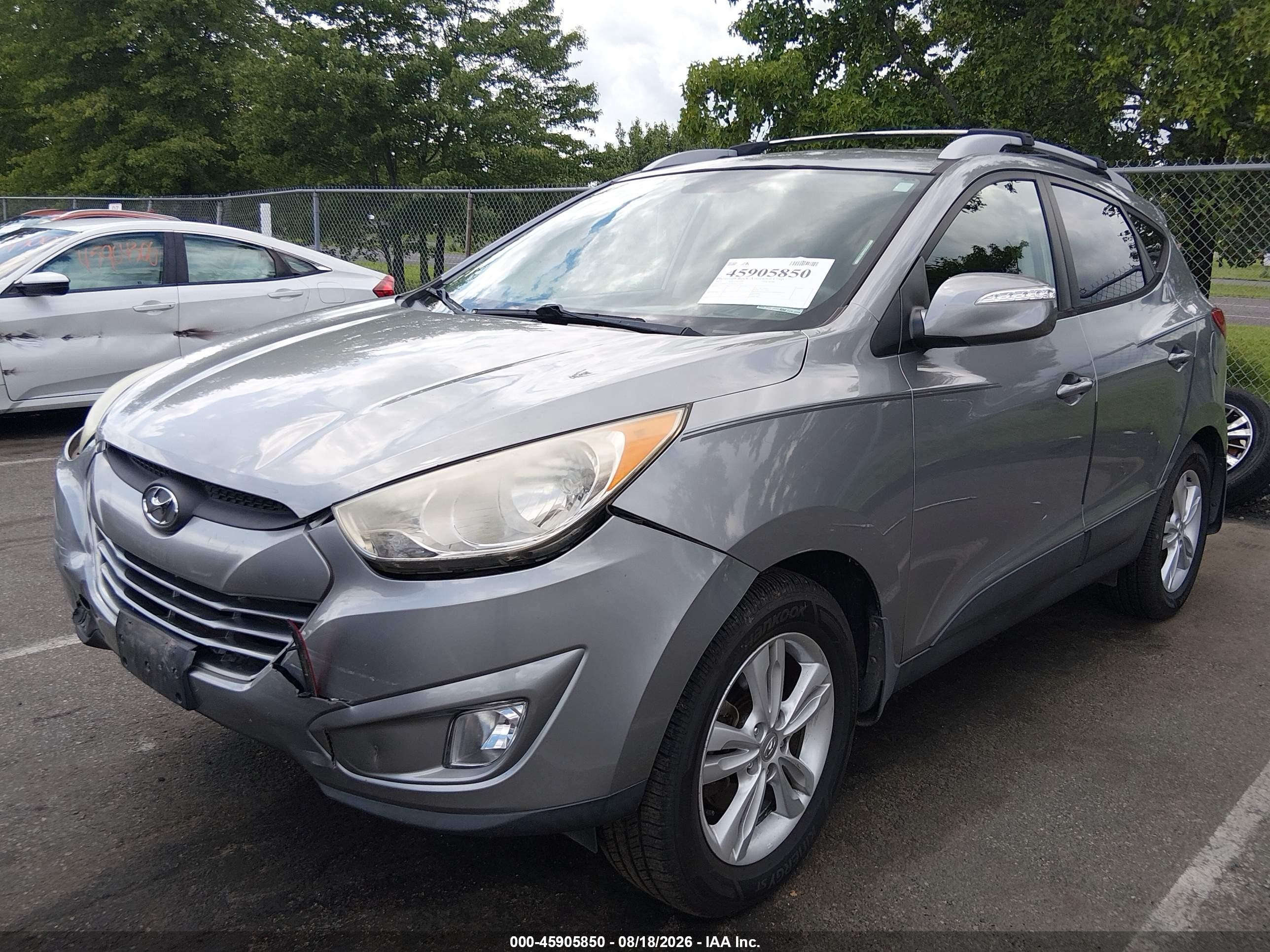2013 Hyundai Tucson Gls Silver vin: KM8JUCAC6DU677972
