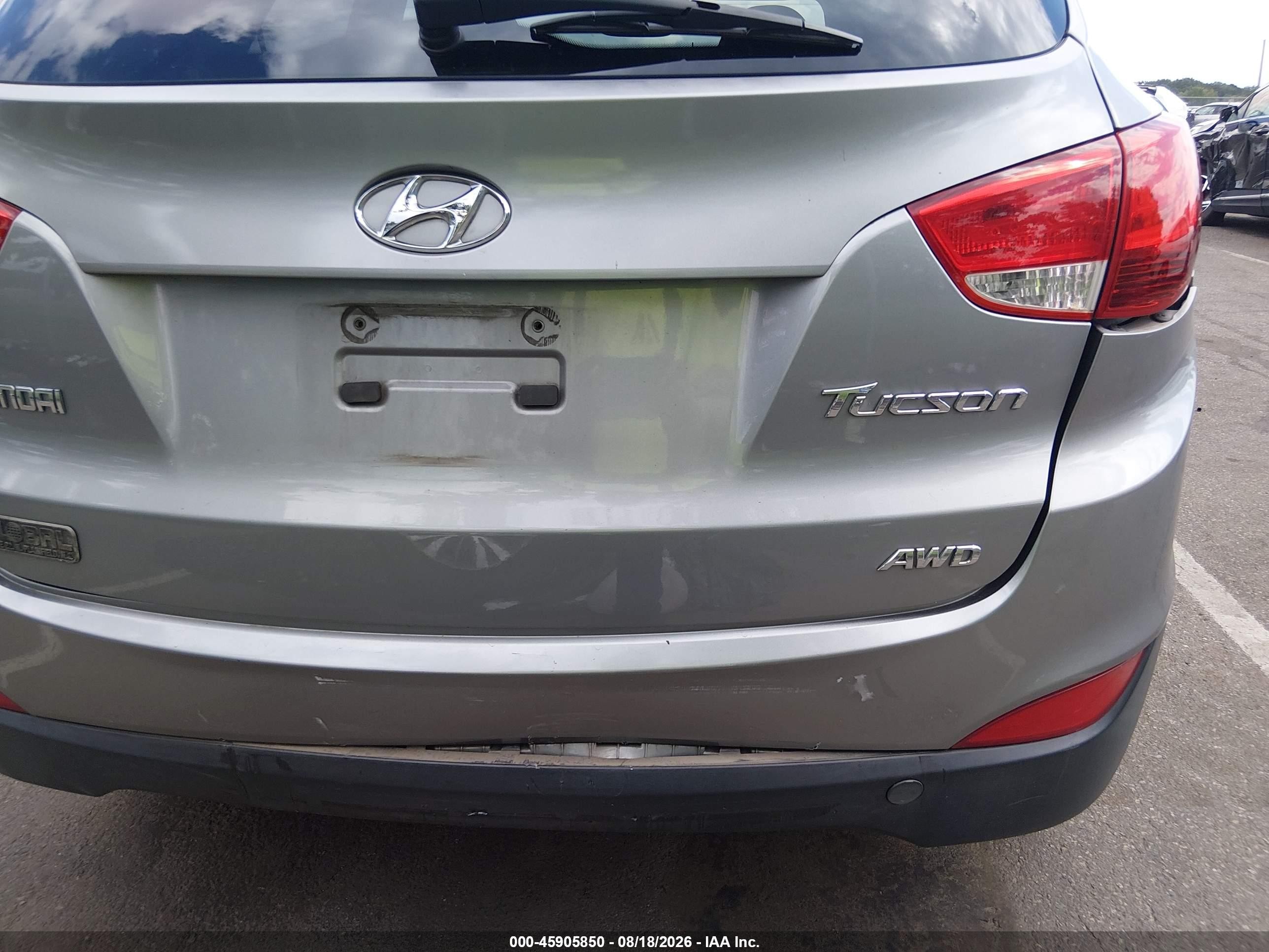 2013 Hyundai Tucson Gls Silver vin: KM8JUCAC6DU677972