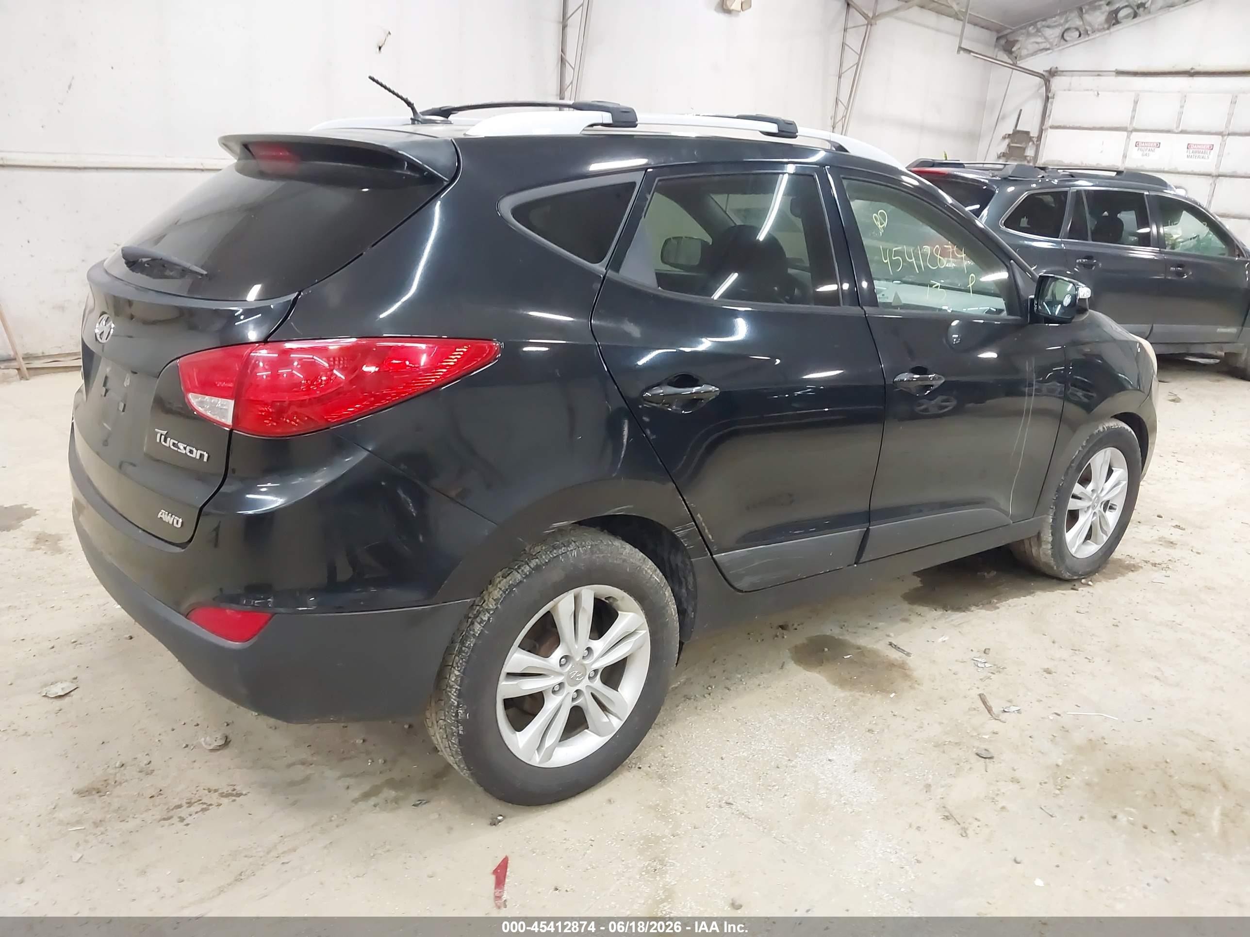 2013 Hyundai Tucson Gls Black vin: KM8JUCAC6DU690186