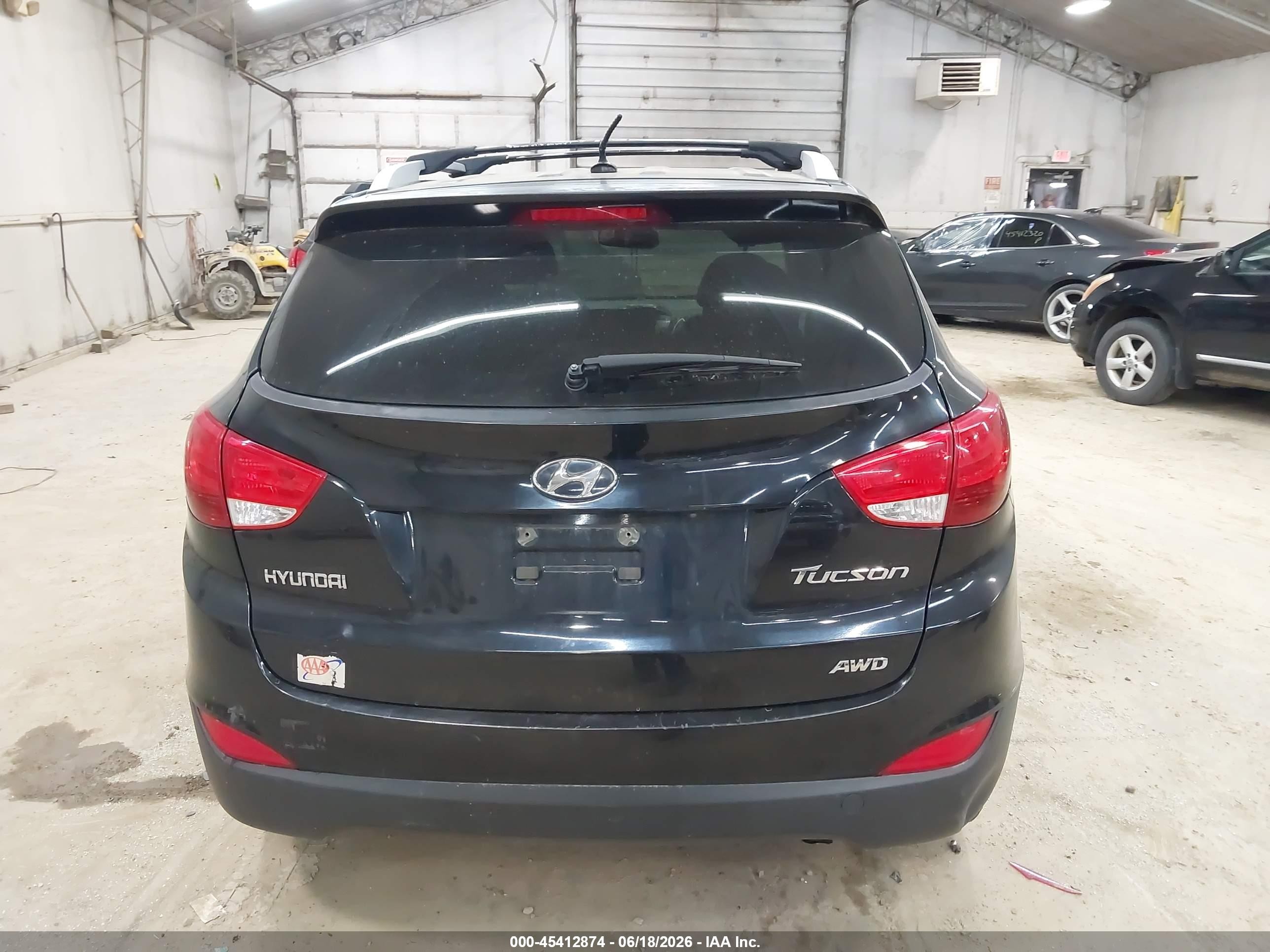 2013 Hyundai Tucson Gls Black vin: KM8JUCAC6DU690186