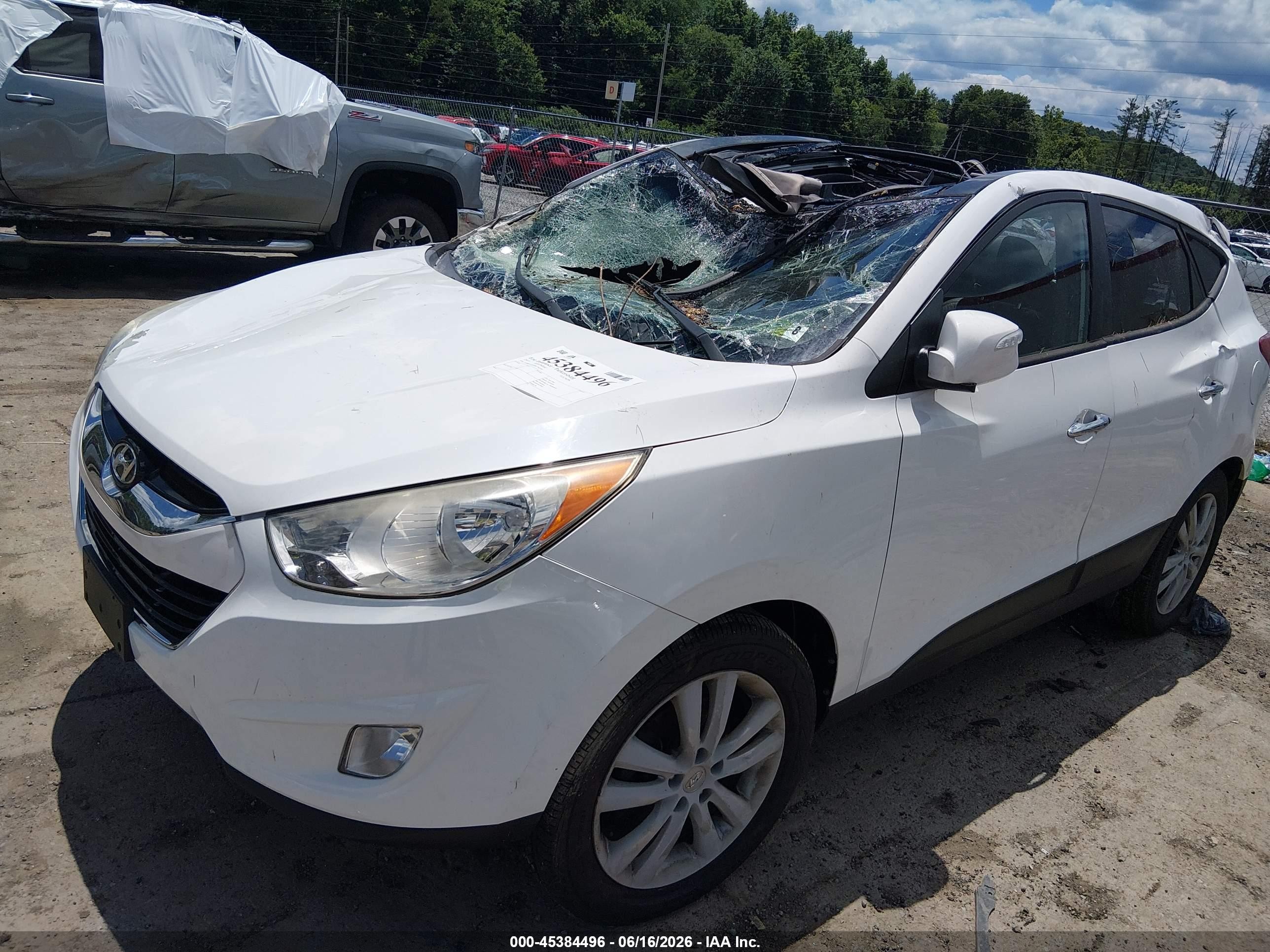 2013 Hyundai Tucson Limited Белый vin: KM8JUCAC6DU756199