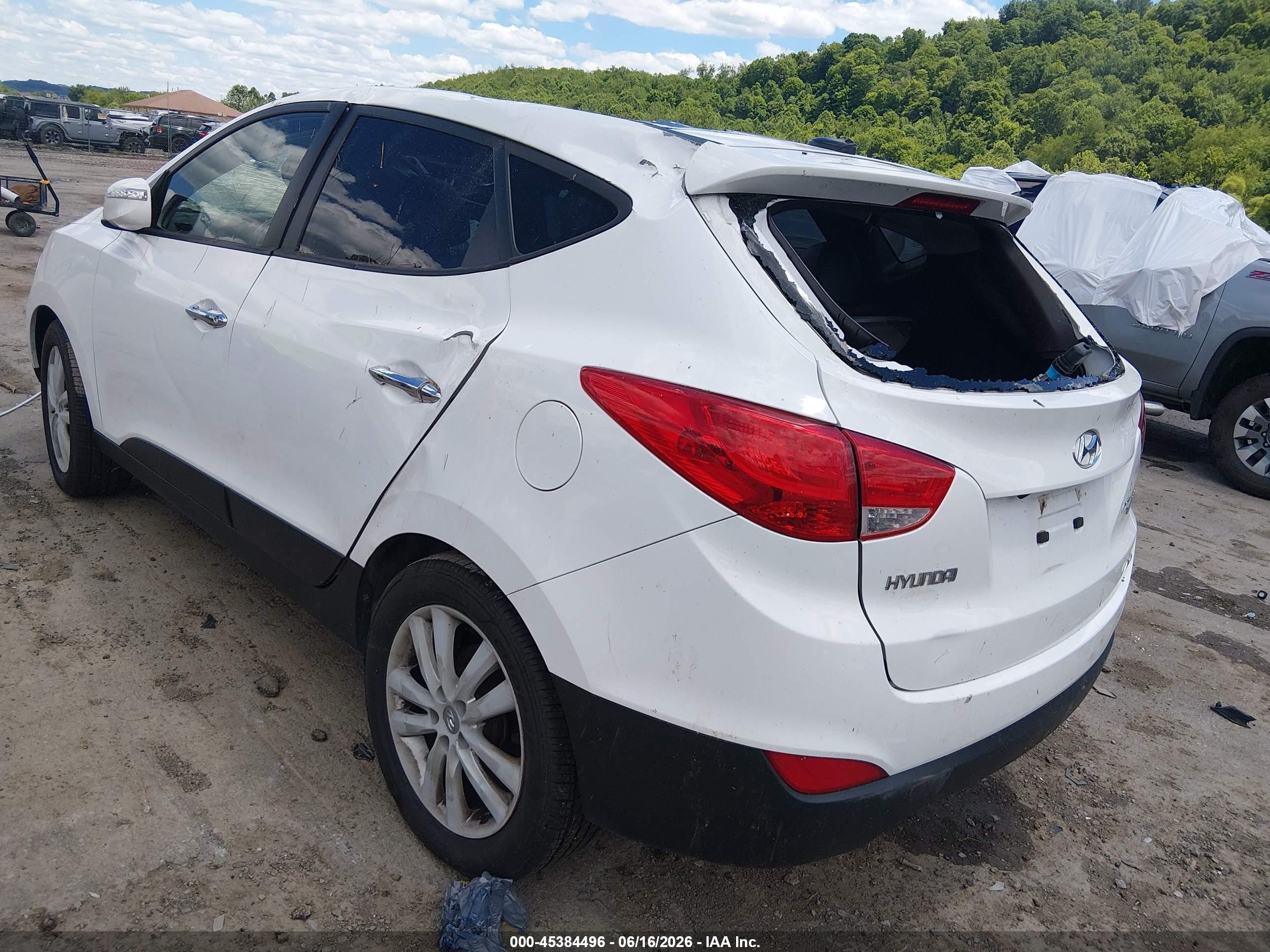 2013 Hyundai Tucson Limited Белый vin: KM8JUCAC6DU756199