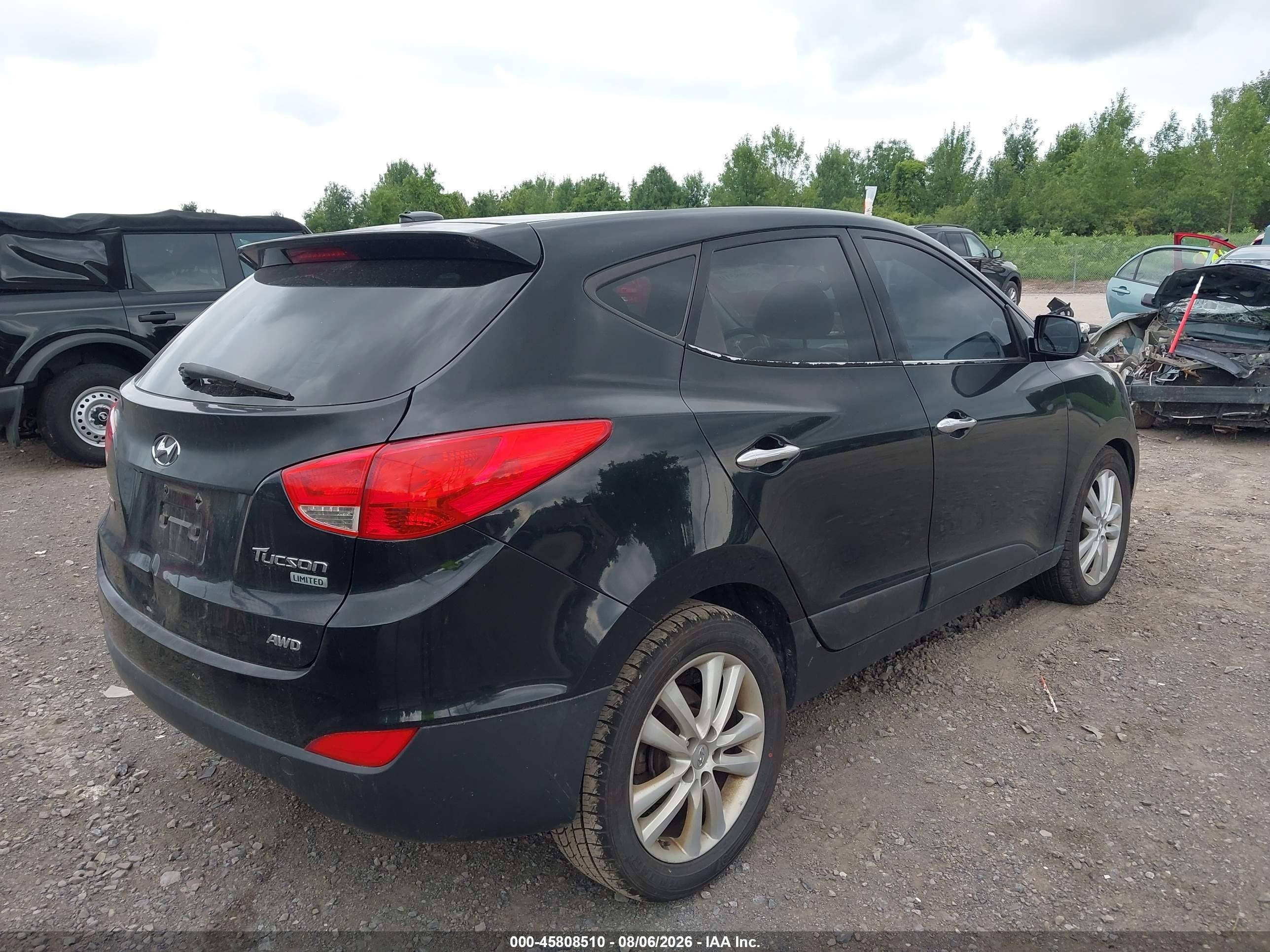 2010 Hyundai Tucson Limited Black vin: KM8JUCAC7AU073097