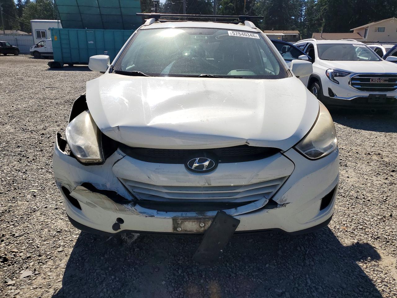 2010 Hyundai Tucson Gls White vin: KM8JUCAC7AU099599