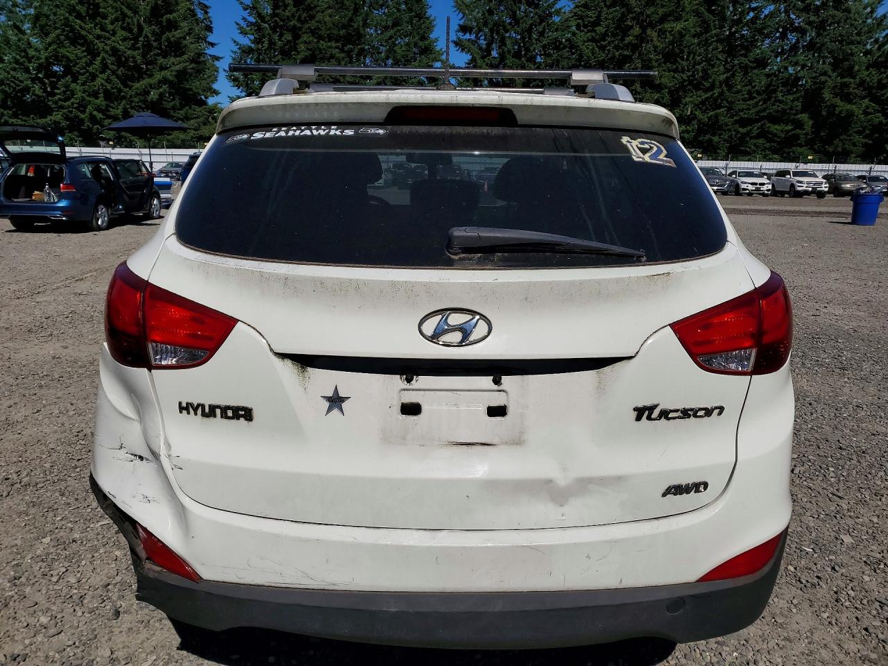 2010 Hyundai Tucson Gls White vin: KM8JUCAC7AU099599