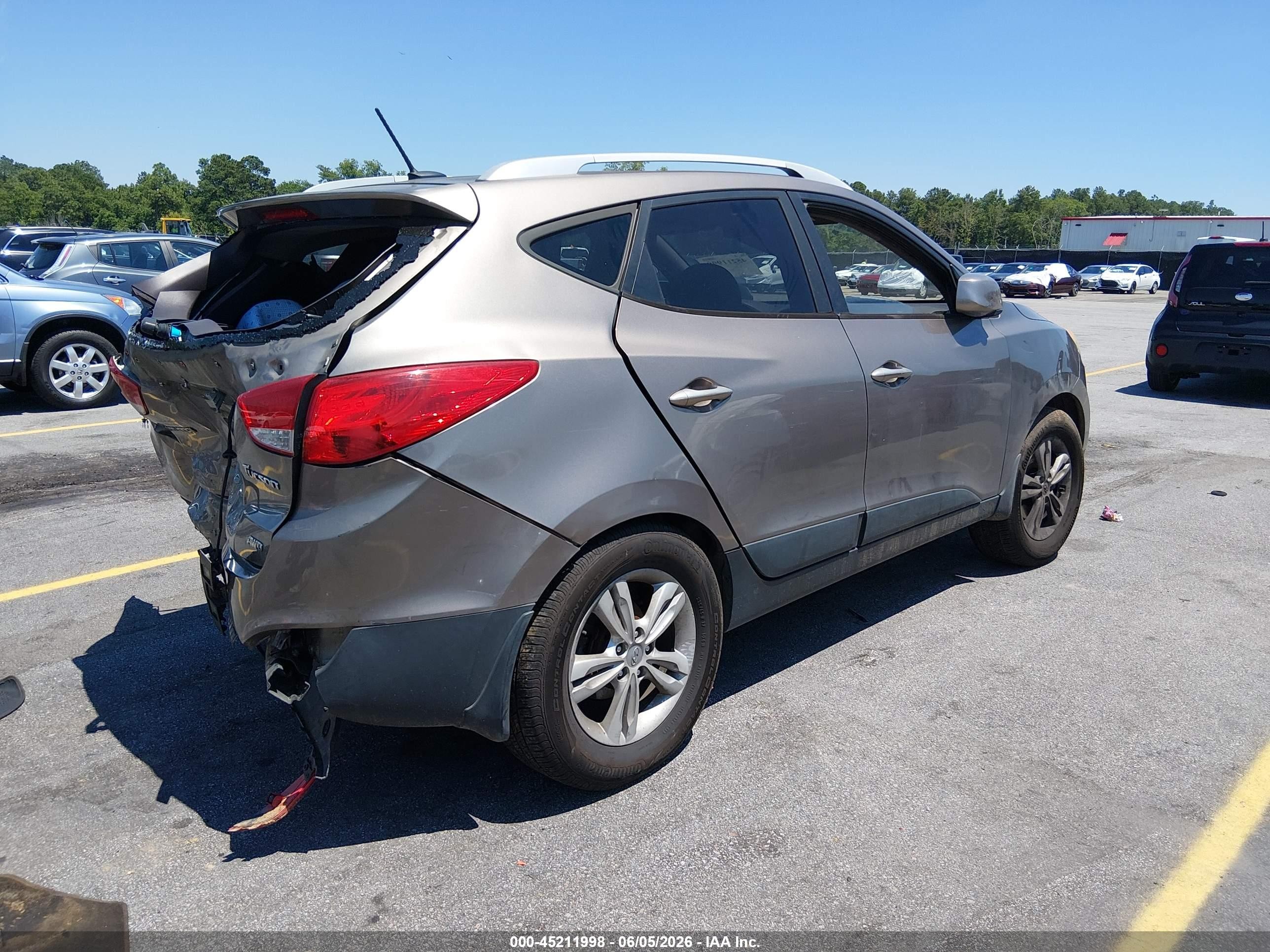 2011 Hyundai Tucson Gls Gray vin: KM8JUCAC7BU135650