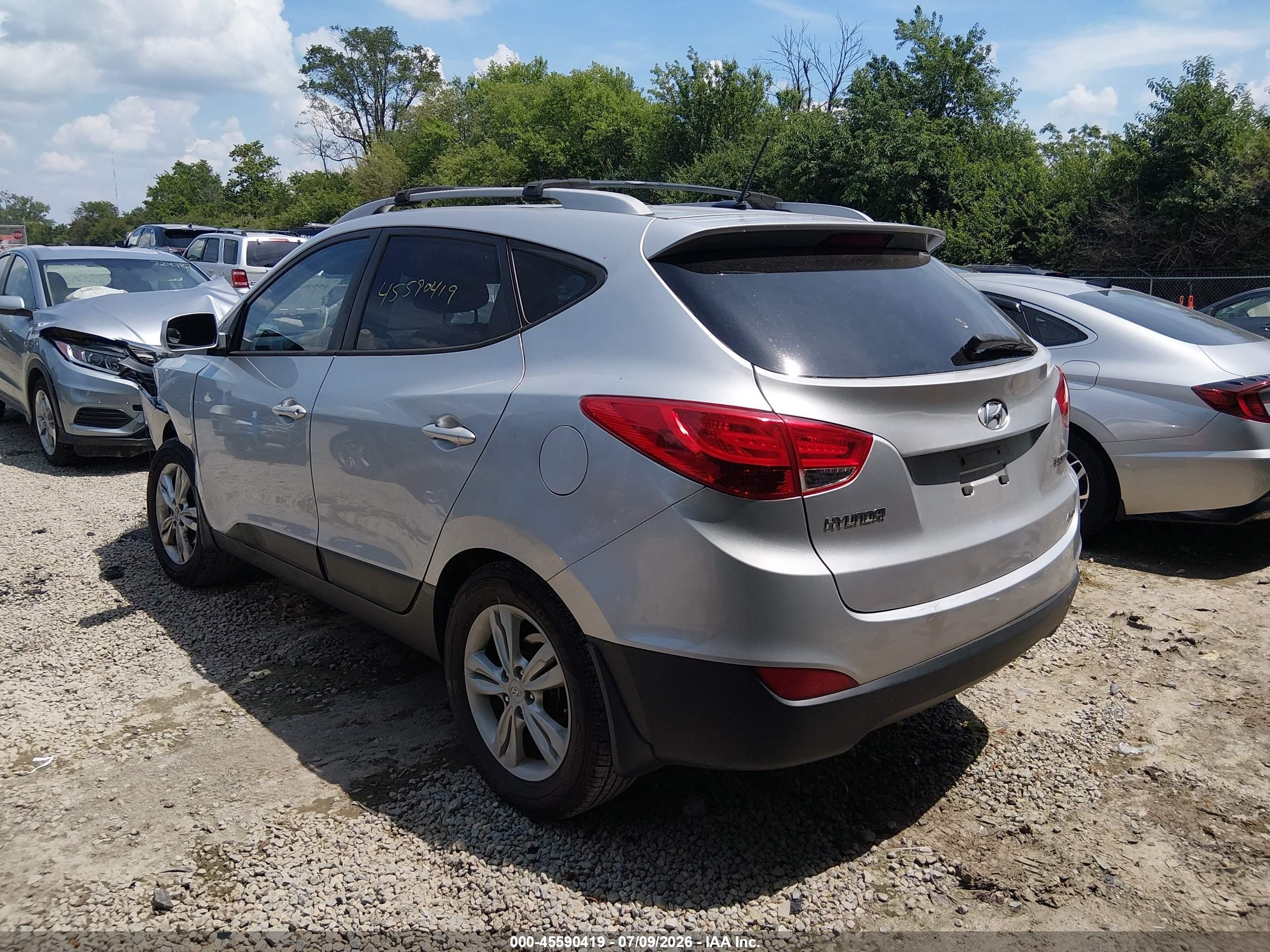 2011 Hyundai Tucson Gls Silver vin: KM8JUCAC7BU200285
