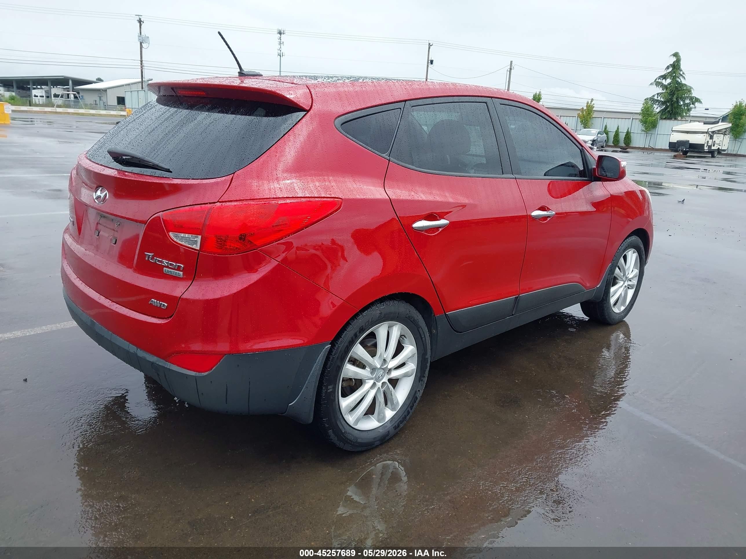 2011 Hyundai Tucson Limited Красный vin: KM8JUCAC7BU203963