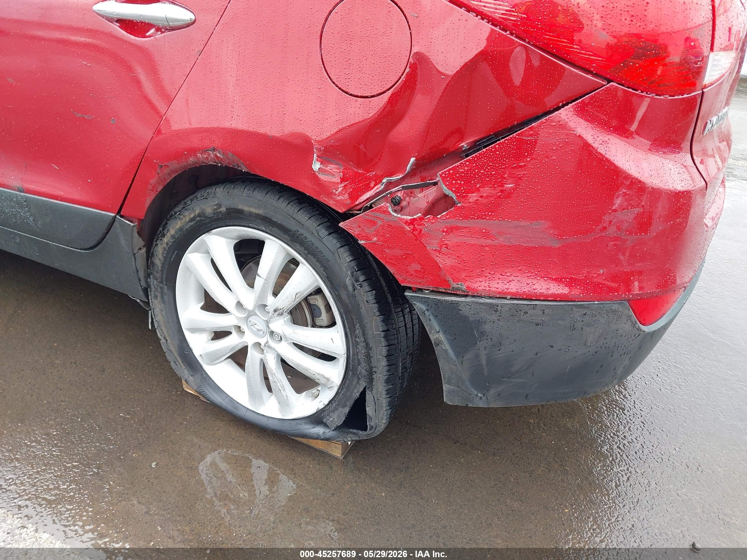 2011 Hyundai Tucson Limited Красный vin: KM8JUCAC7BU203963