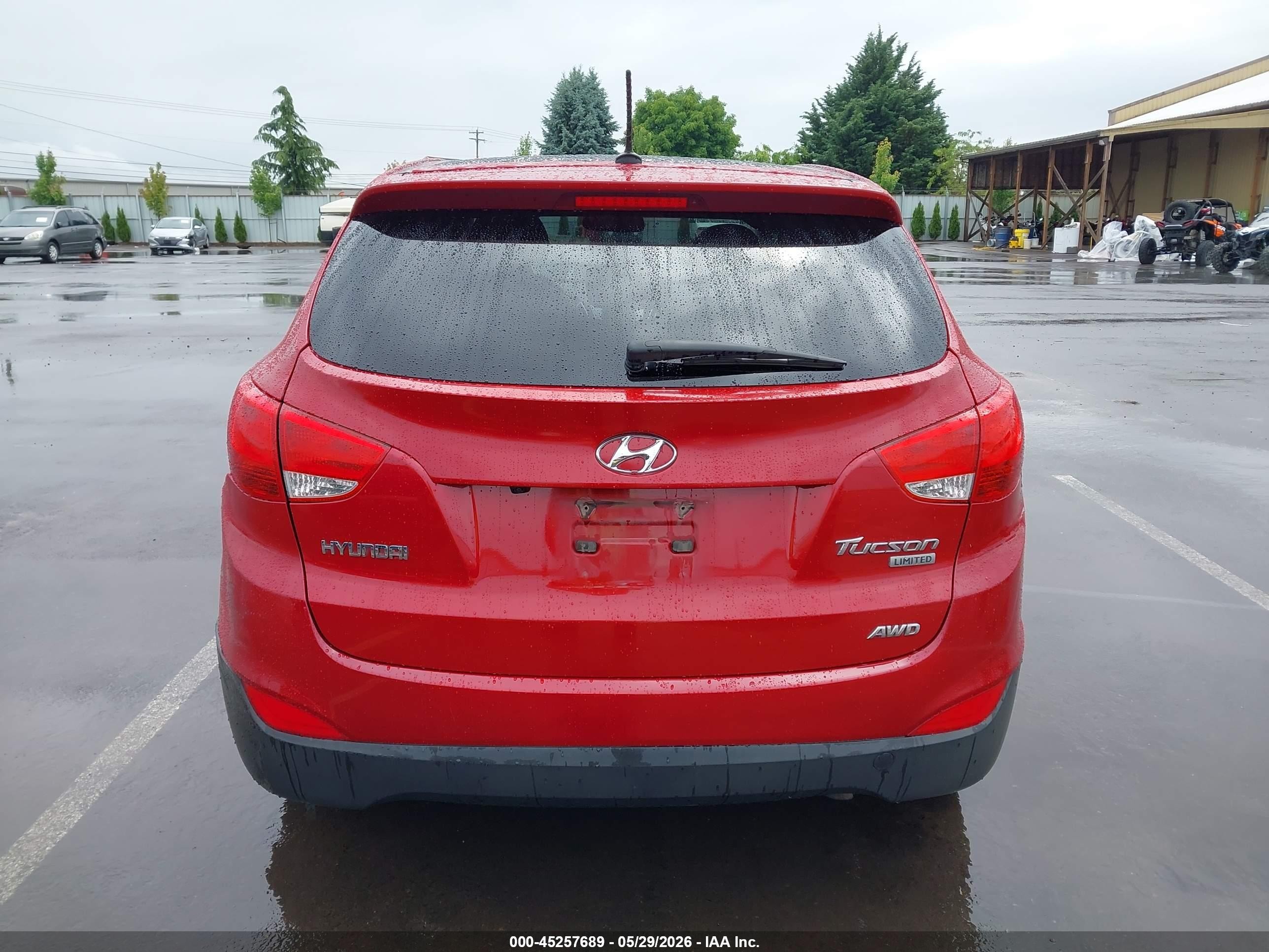 2011 Hyundai Tucson Limited Красный vin: KM8JUCAC7BU203963