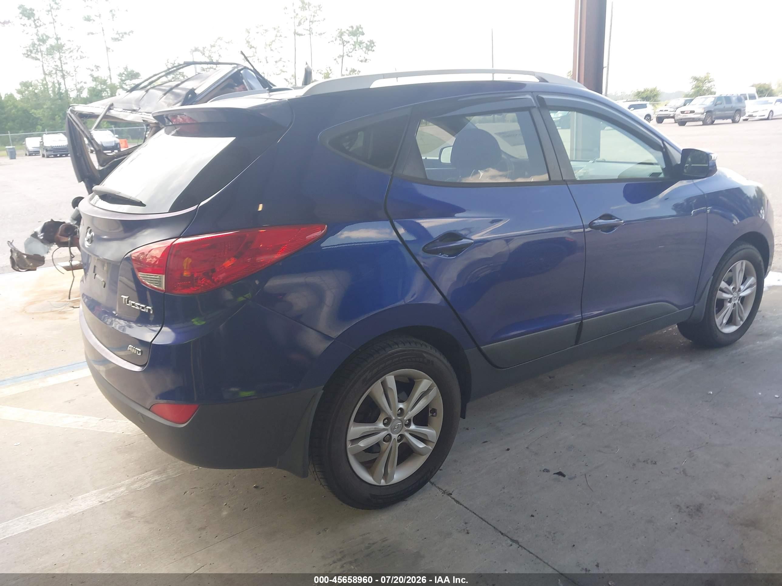 2012 Hyundai Tucson Gls Blue vin: KM8JUCAC7CU442432